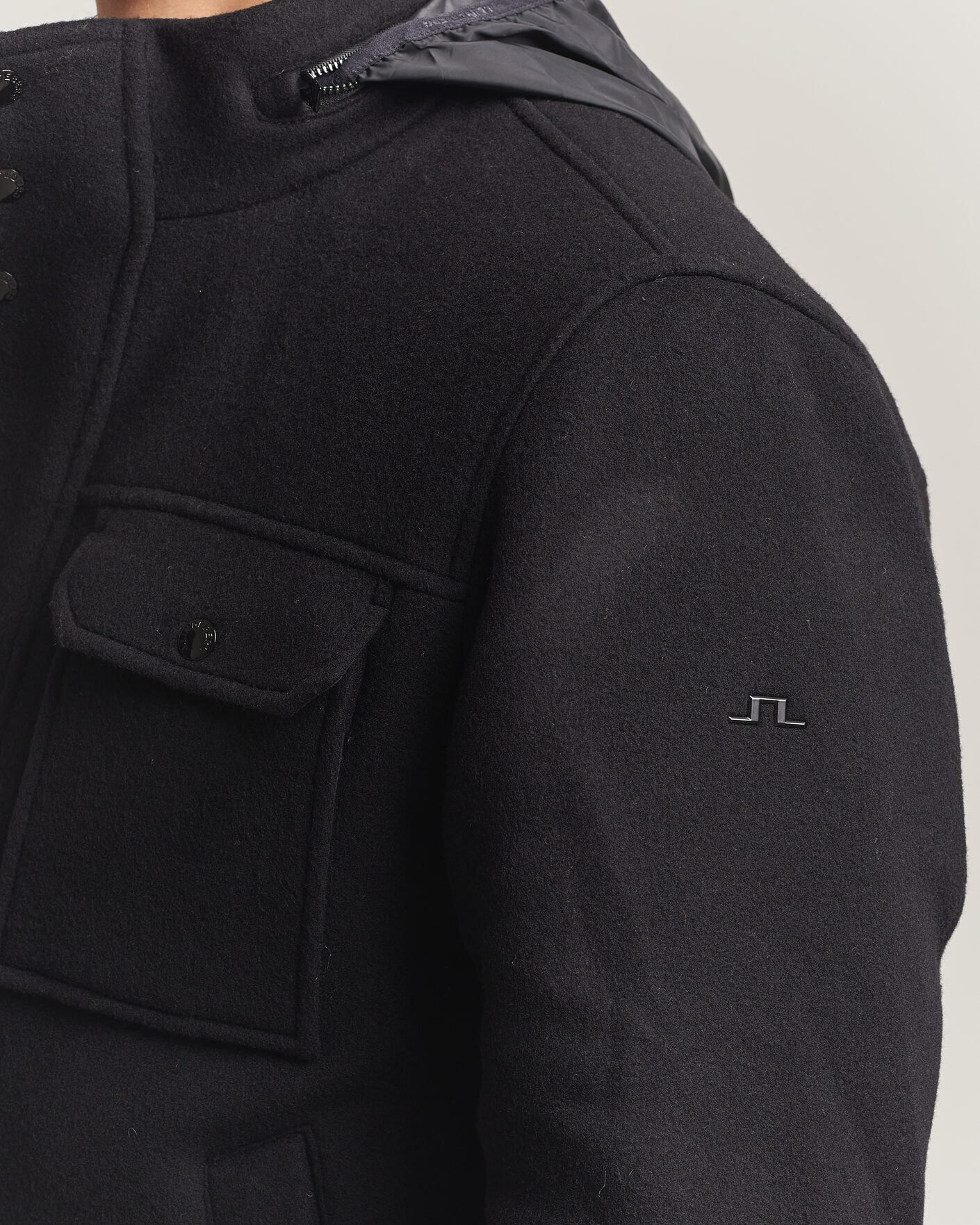 Herre | Jakker | J.Lindeberg | Bailey Wool Field Jacket Black