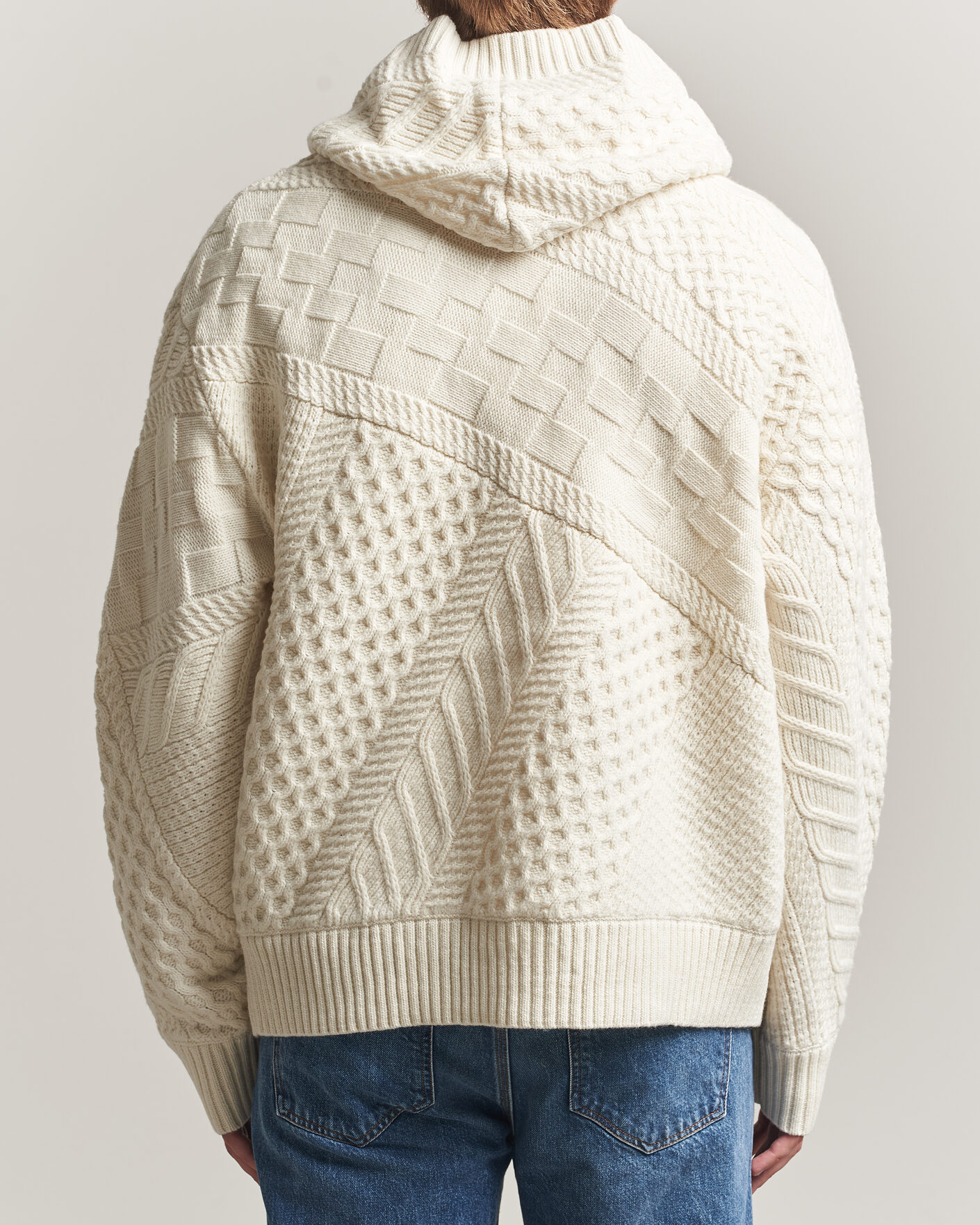 Herre | Trøjer | J.Lindeberg | Savio Cable Knitted Hoodie Tofu