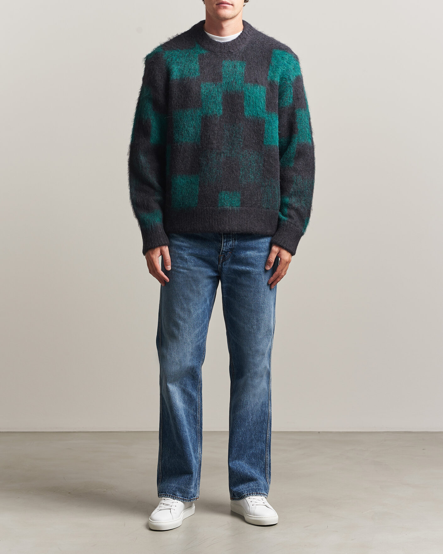 Herre | Trøjer | J.Lindeberg | Hank Graphic Knitted Sweater Forest Biome