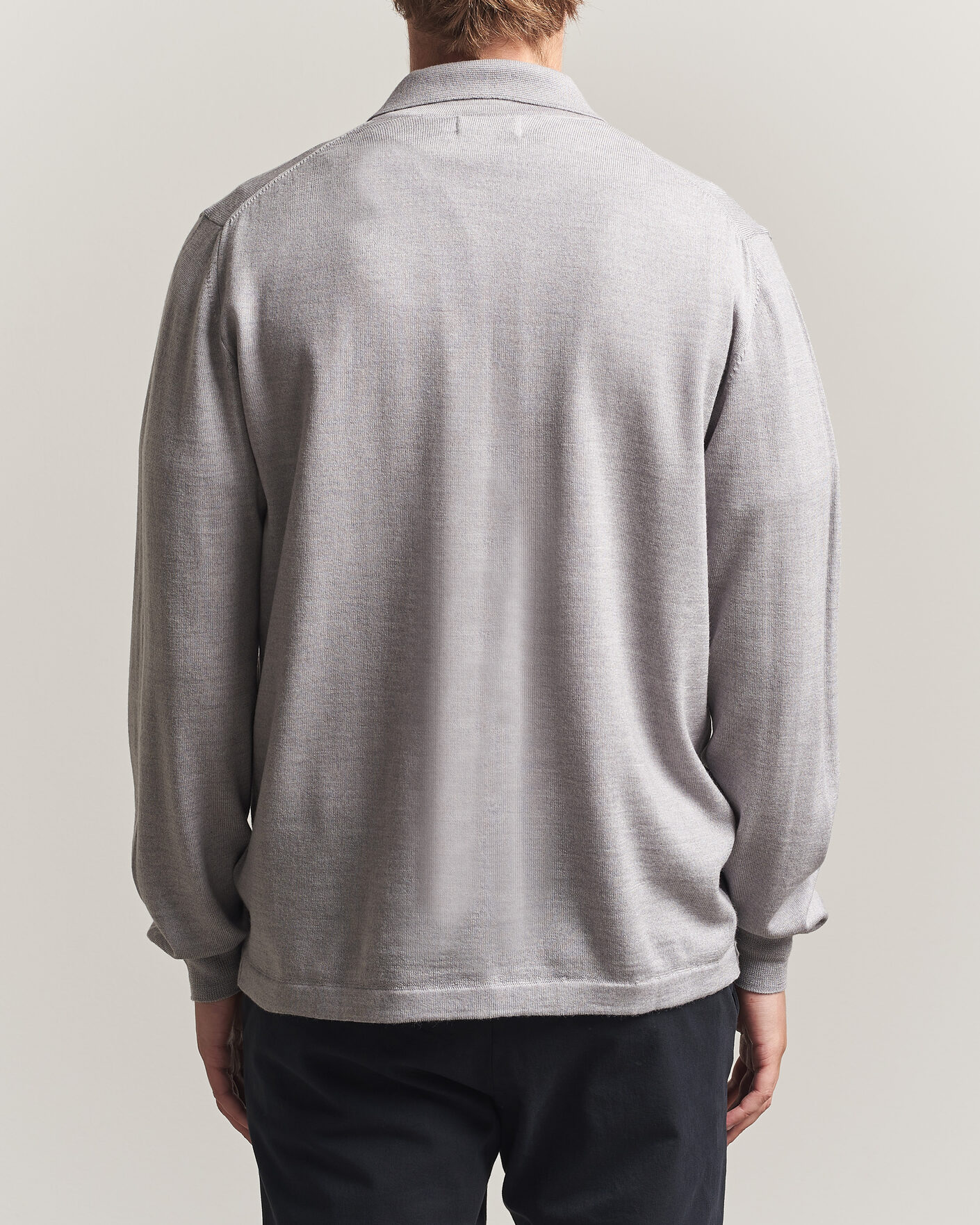 Herre | Trøjer | J.Lindeberg | Kaleb Merino Full Zip Light Grey Melange