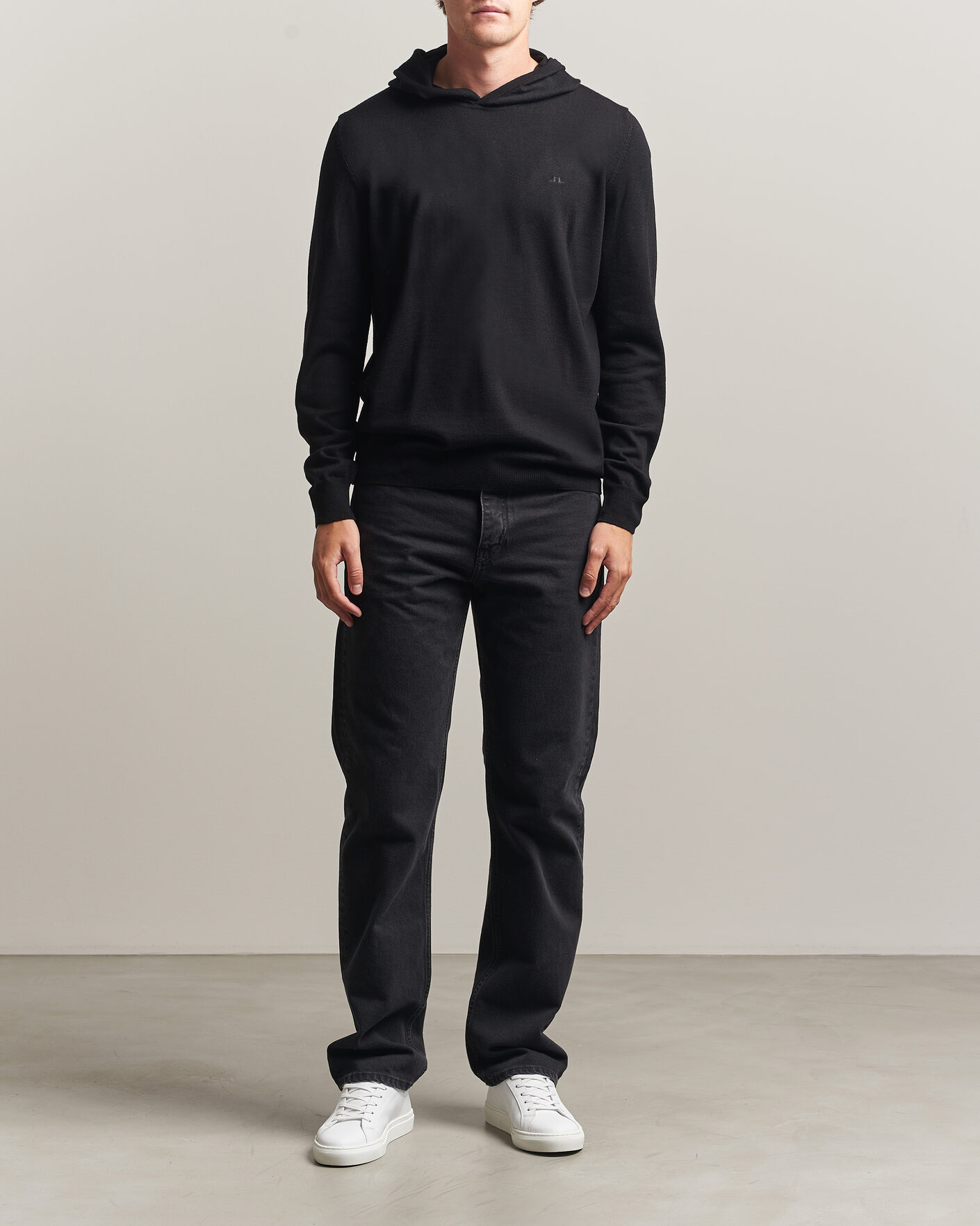 Herre | Trøjer | J.Lindeberg | Karl Merino Hoodie Black