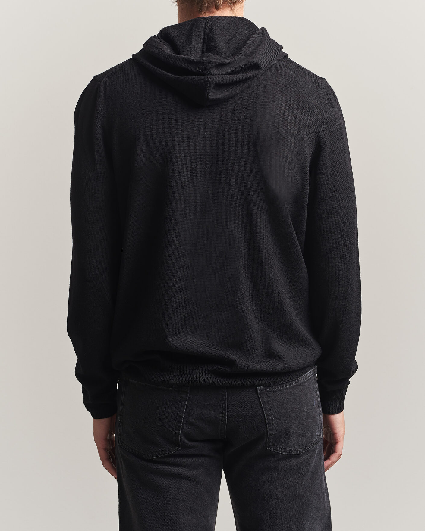 Herre | Trøjer | J.Lindeberg | Karl Merino Hoodie Black