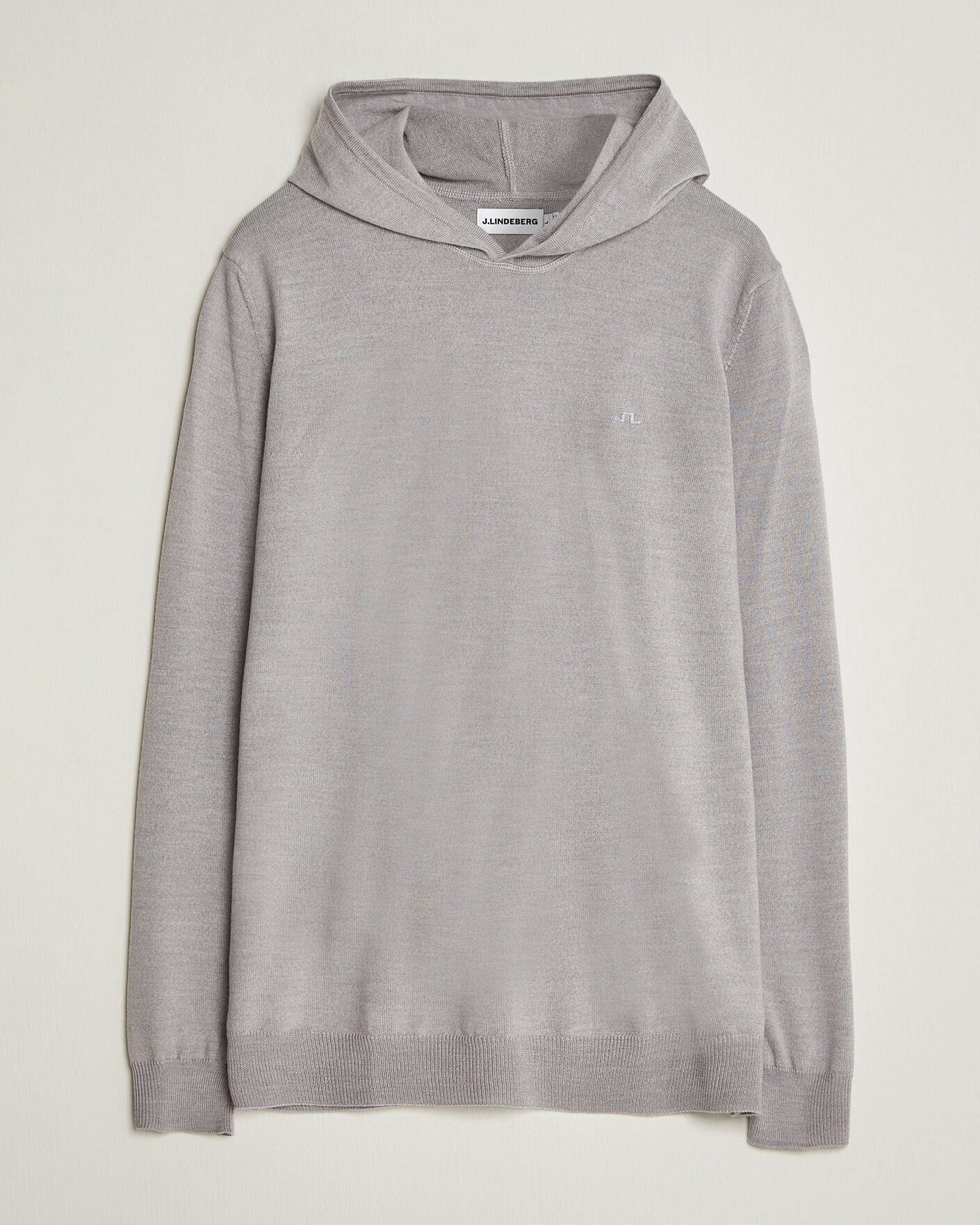 Herre | Trøjer | J.Lindeberg | Karl Merino Hoodie Light Grey Melange