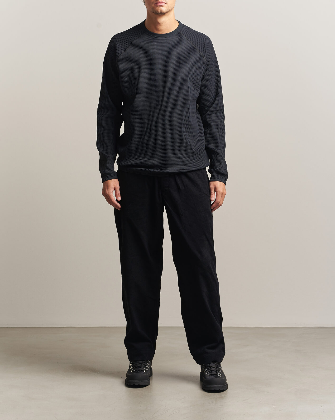 Herre | T-Shirts | Goldwin | WF Light Long Sleeve T-Shirt Black