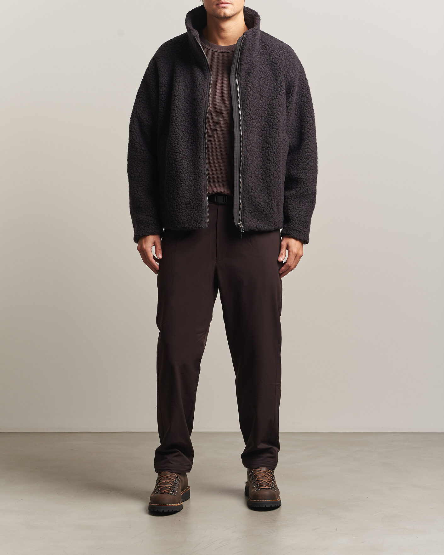 Herre | Trøjer | Goldwin | Deep Pile Fleece Jacket Espresso