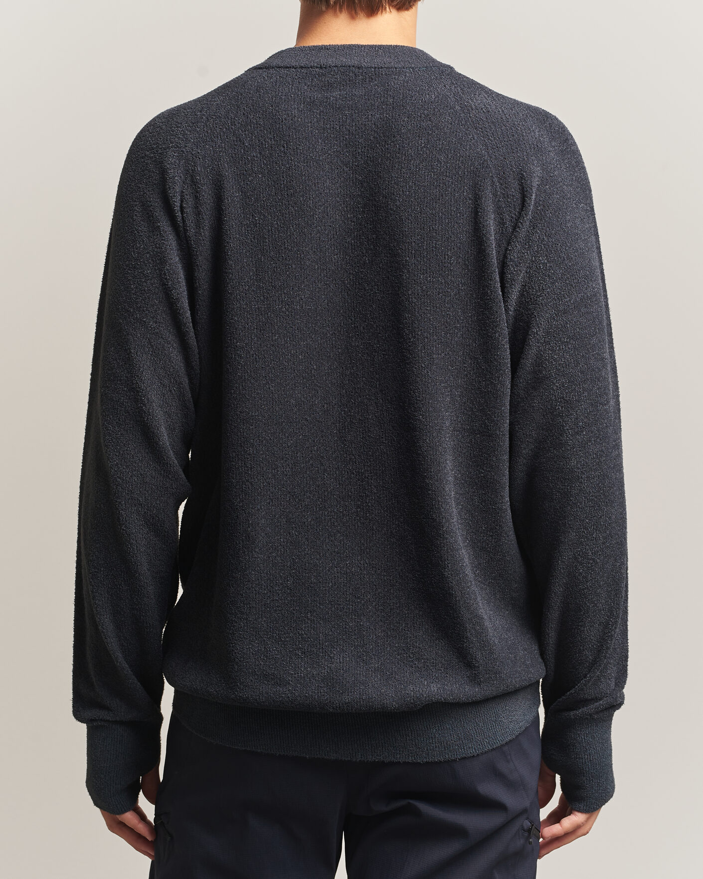 Herre | Trøjer | Goldwin | Mesh Pile Crew Neck Wolf Gray