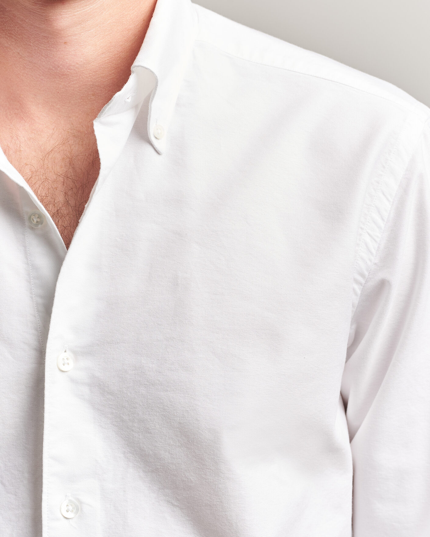 Herre | Skjorter | Grigio | Oxford Button Down Shirt White