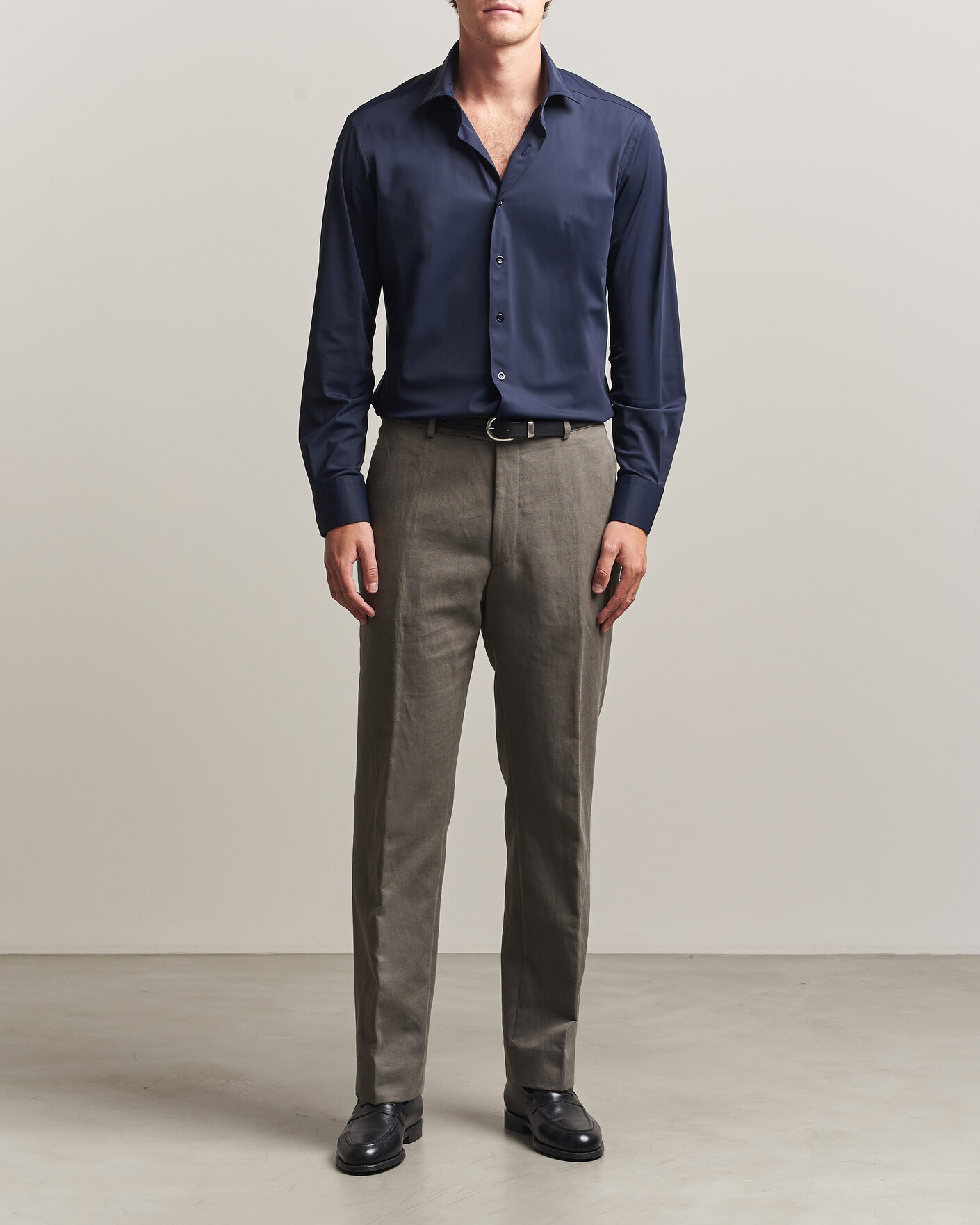 Herre | Skjorter | Grigio | Jersey Shirt Navy
