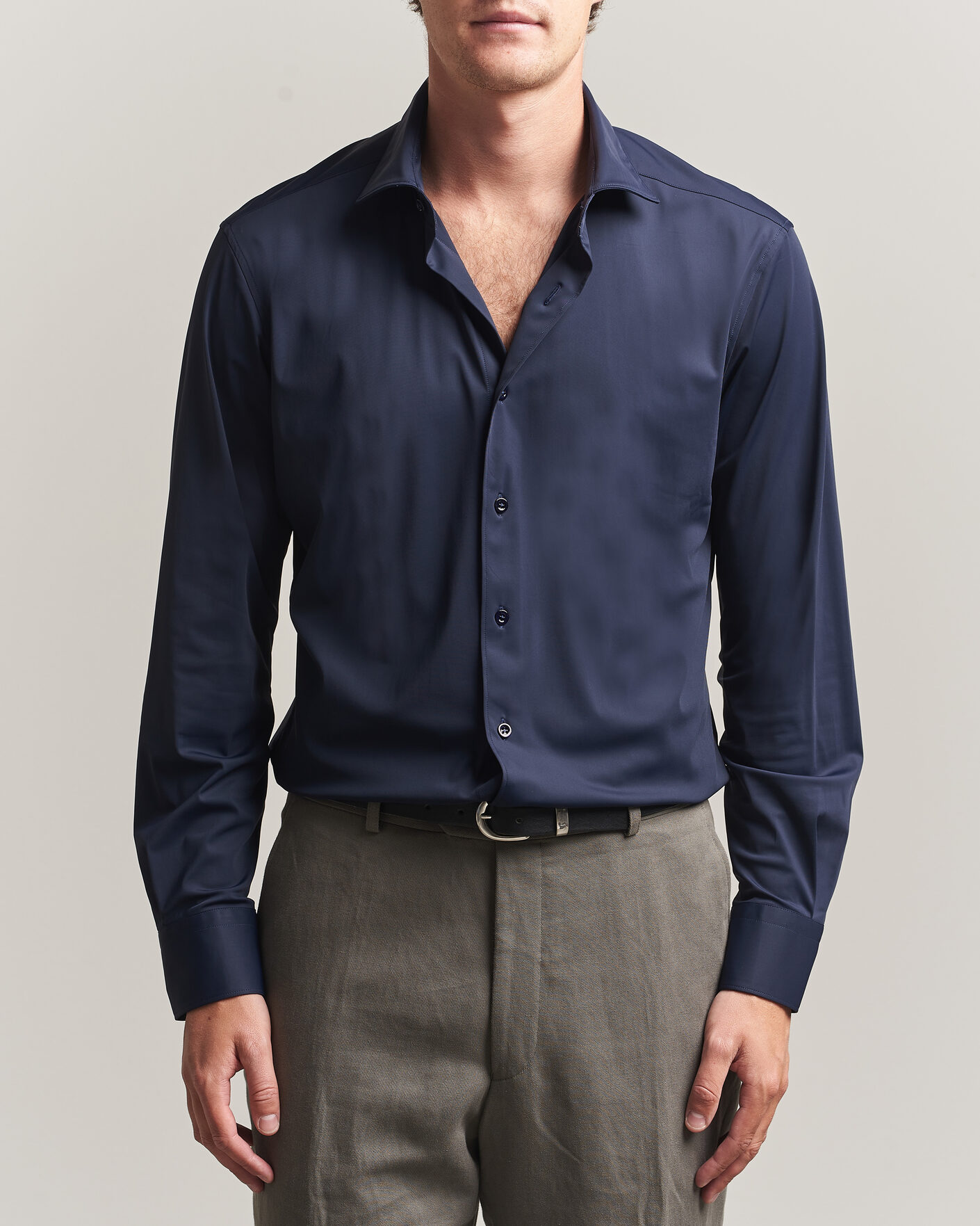 Herre | Skjorter | Grigio | Jersey Shirt Navy