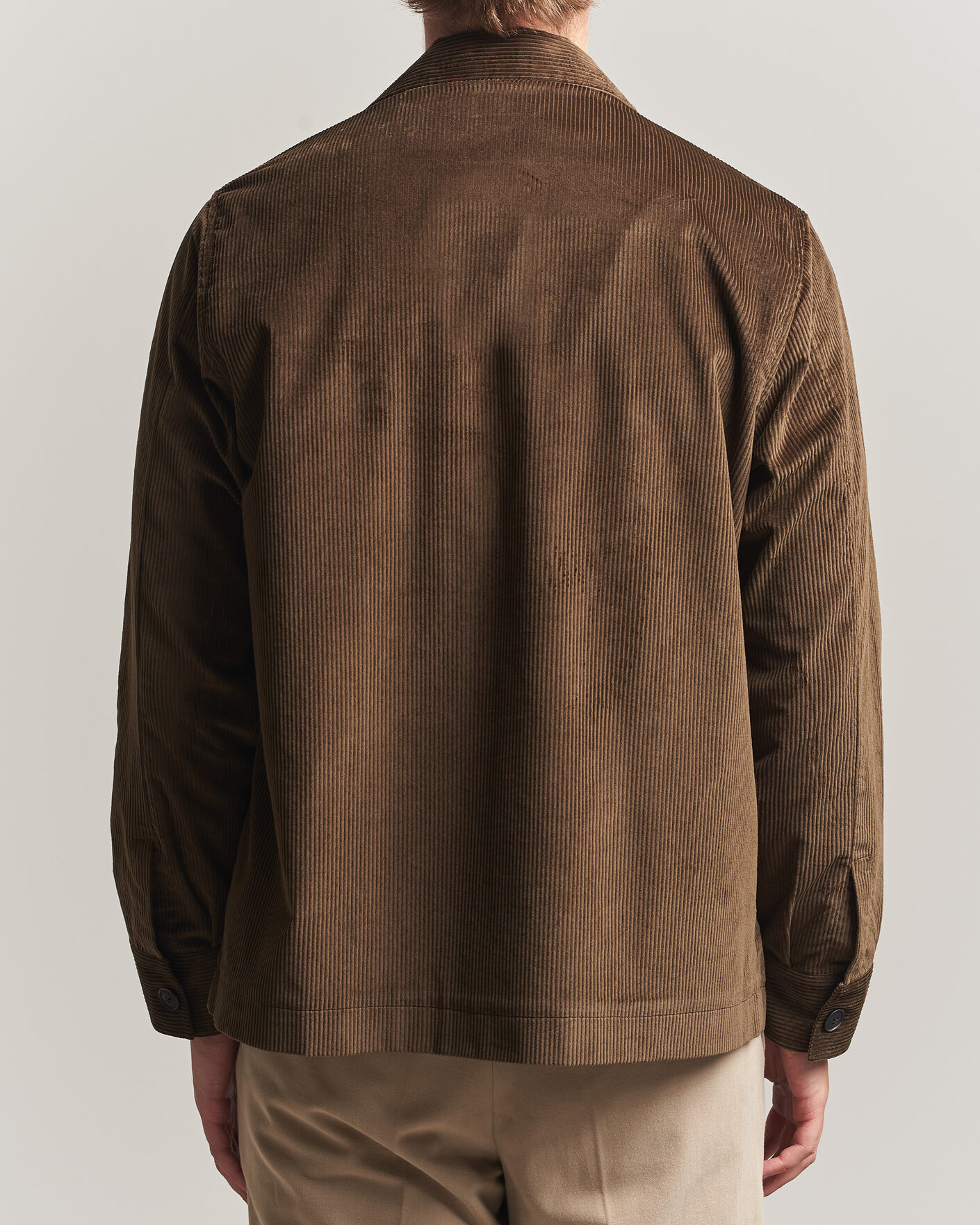 Herre | Skjorter | Grigio | Corduroy Overshirt Dark Brown