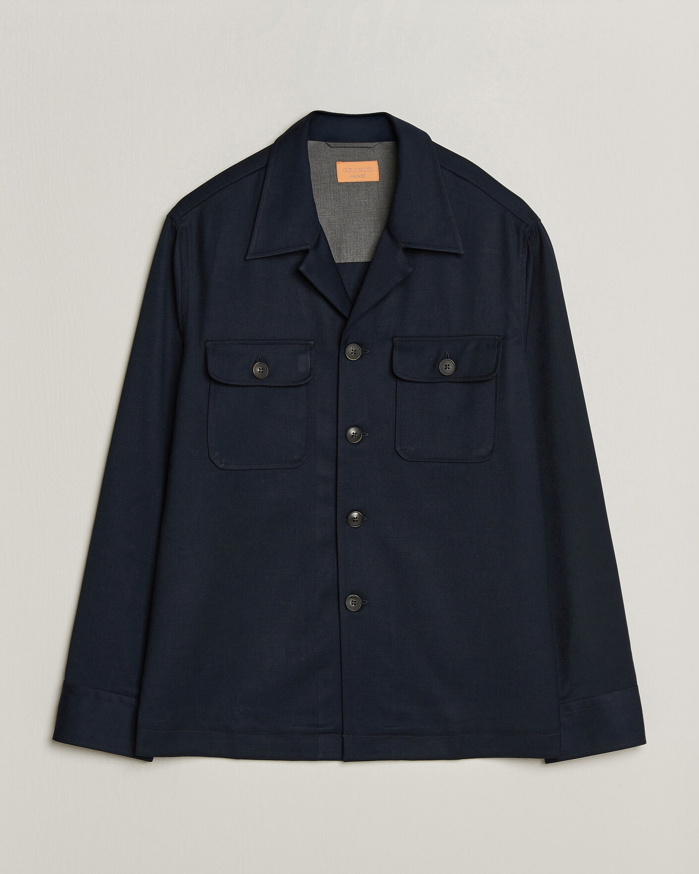 Herre | Skjorter | Grigio | Twill Overshirt Navy