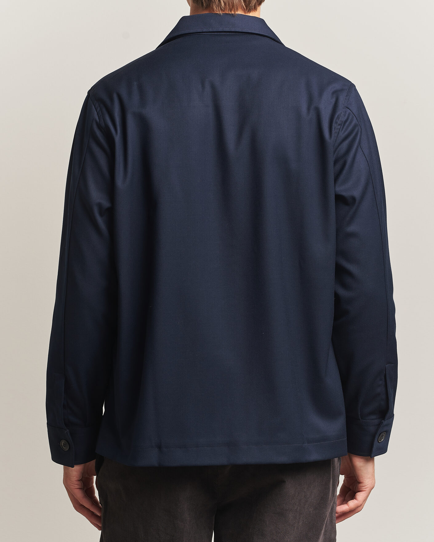 Herre | Skjorter | Grigio | Twill Overshirt Navy