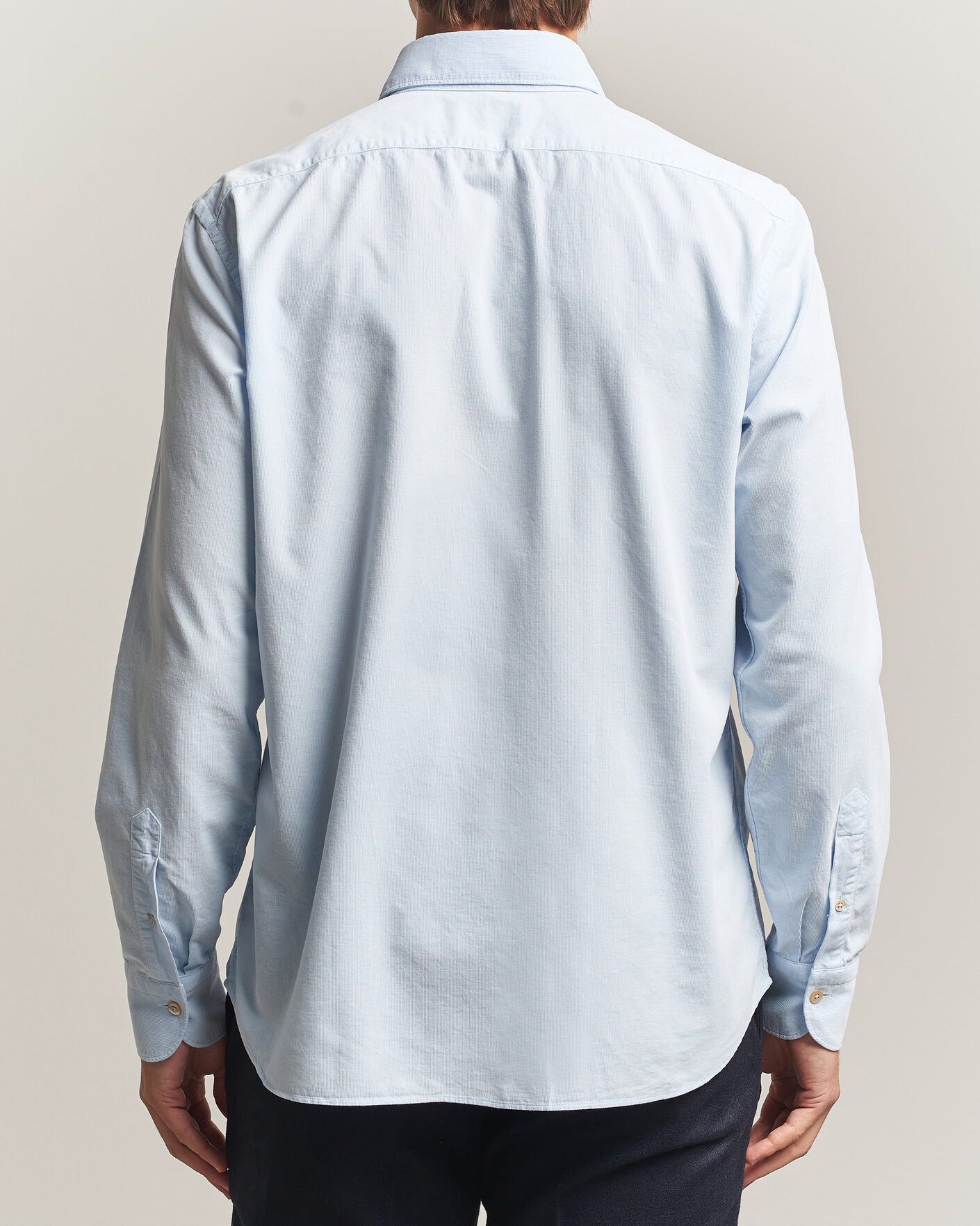 Herre | Skjorter | Grigio | Corduroy Shirt Light Blue