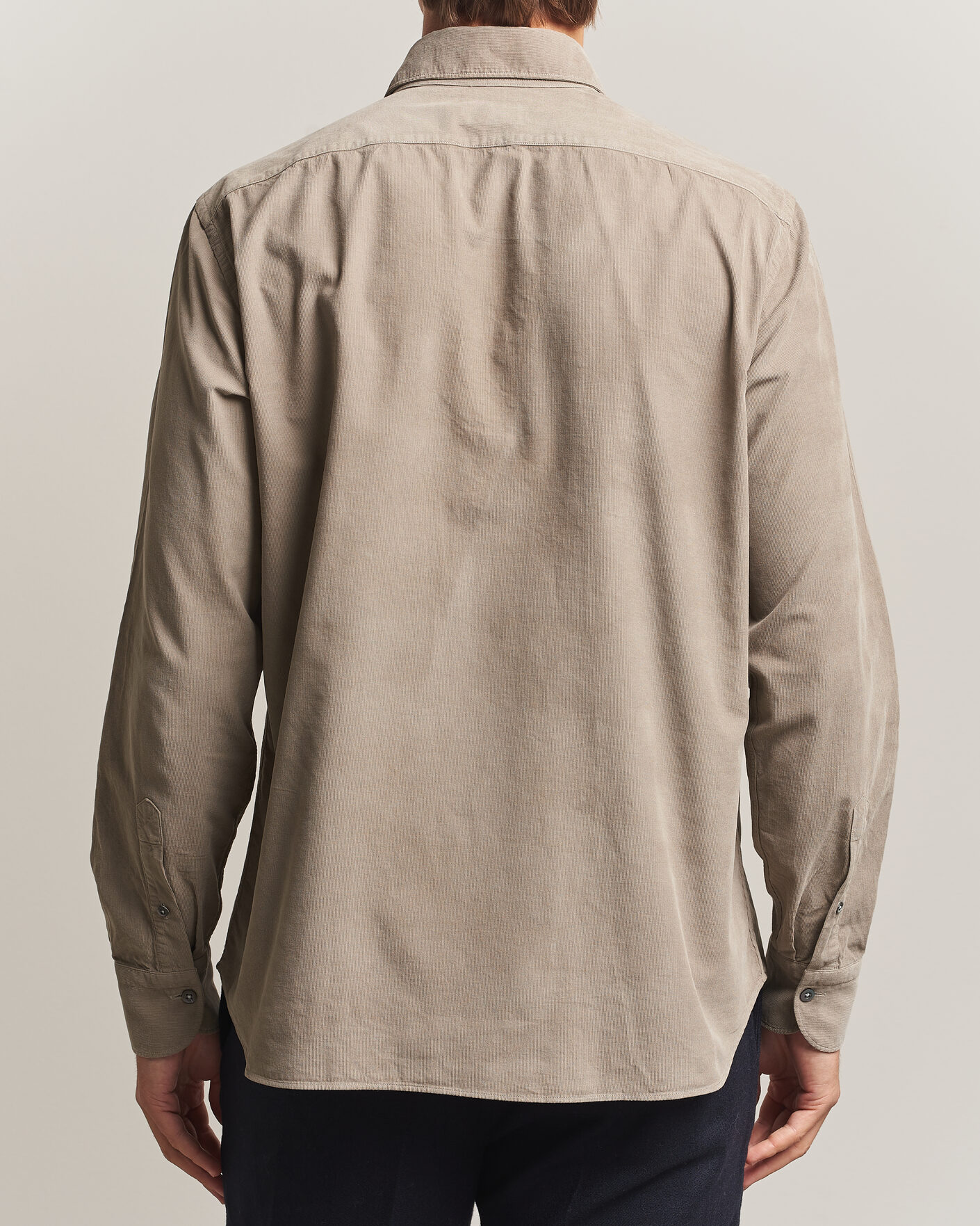 Herre | Skjorter | Grigio | Corduroy Shirt Beige