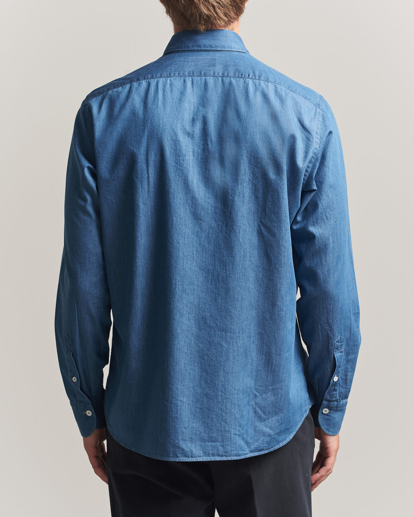 Herre | Skjorter | Grigio | Denim Shirt Light Blue
