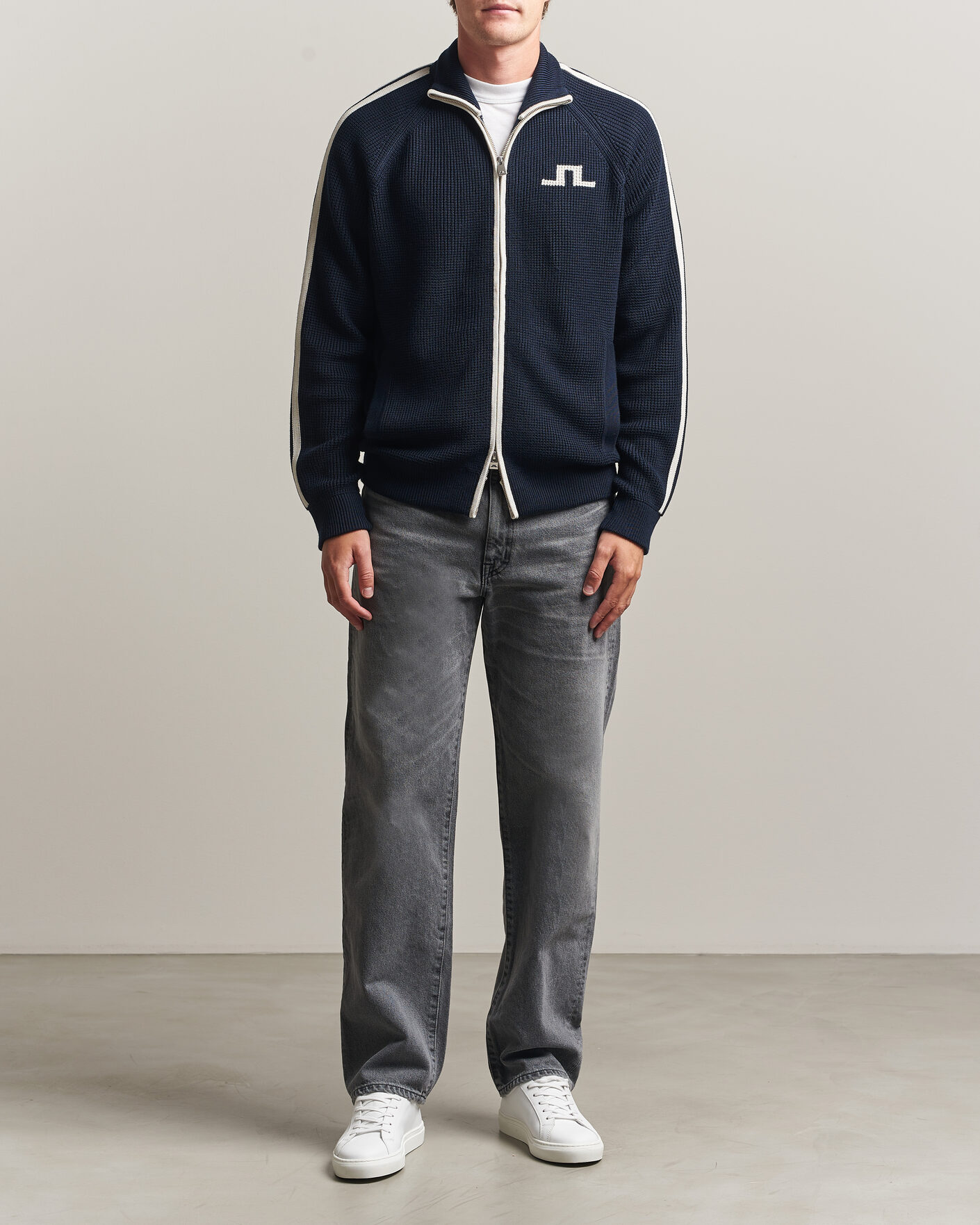 Herre | Trøjer | J.Lindeberg | Craig Knitted Full Zip JL Navy