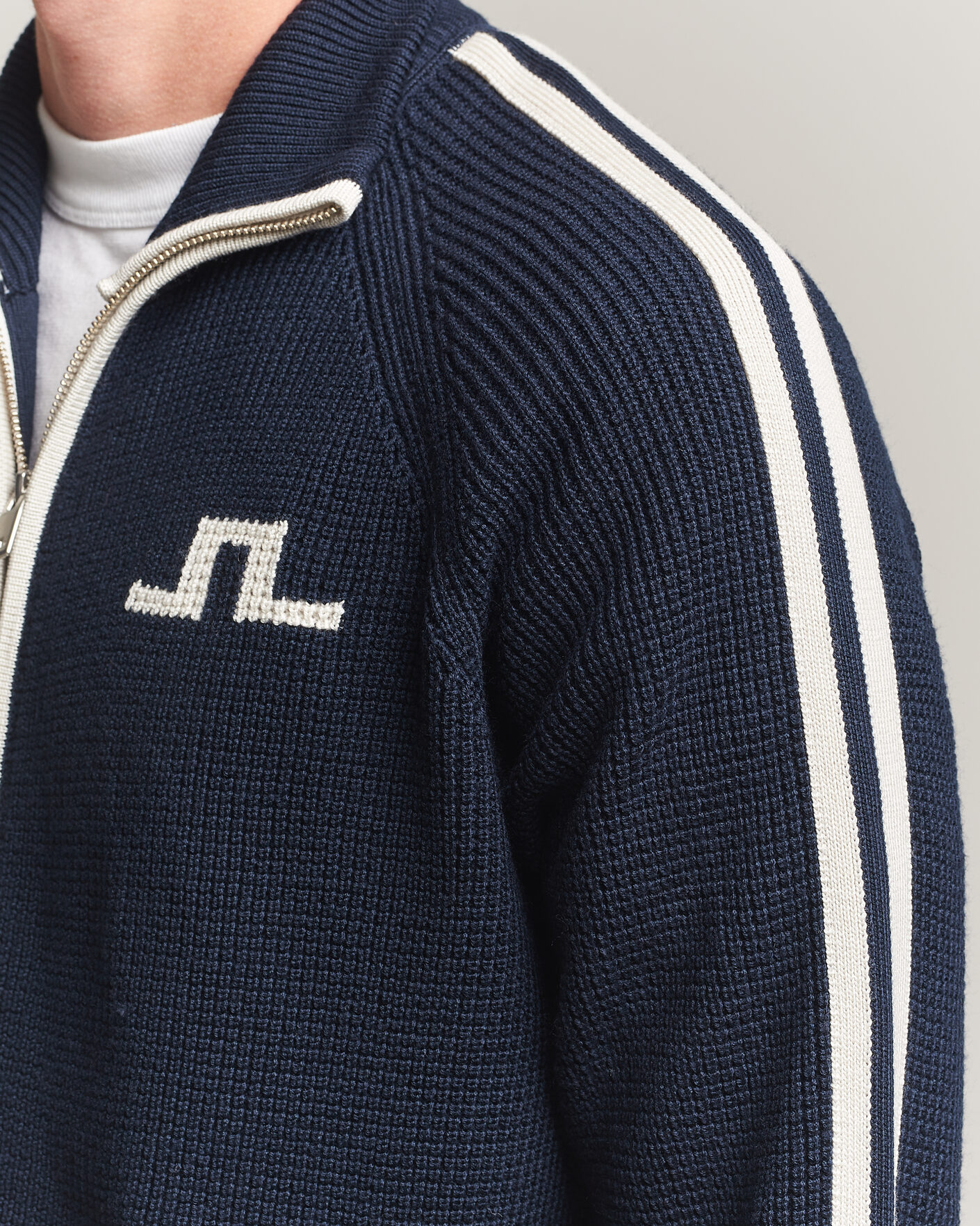 Herre | Trøjer | J.Lindeberg | Craig Knitted Full Zip JL Navy