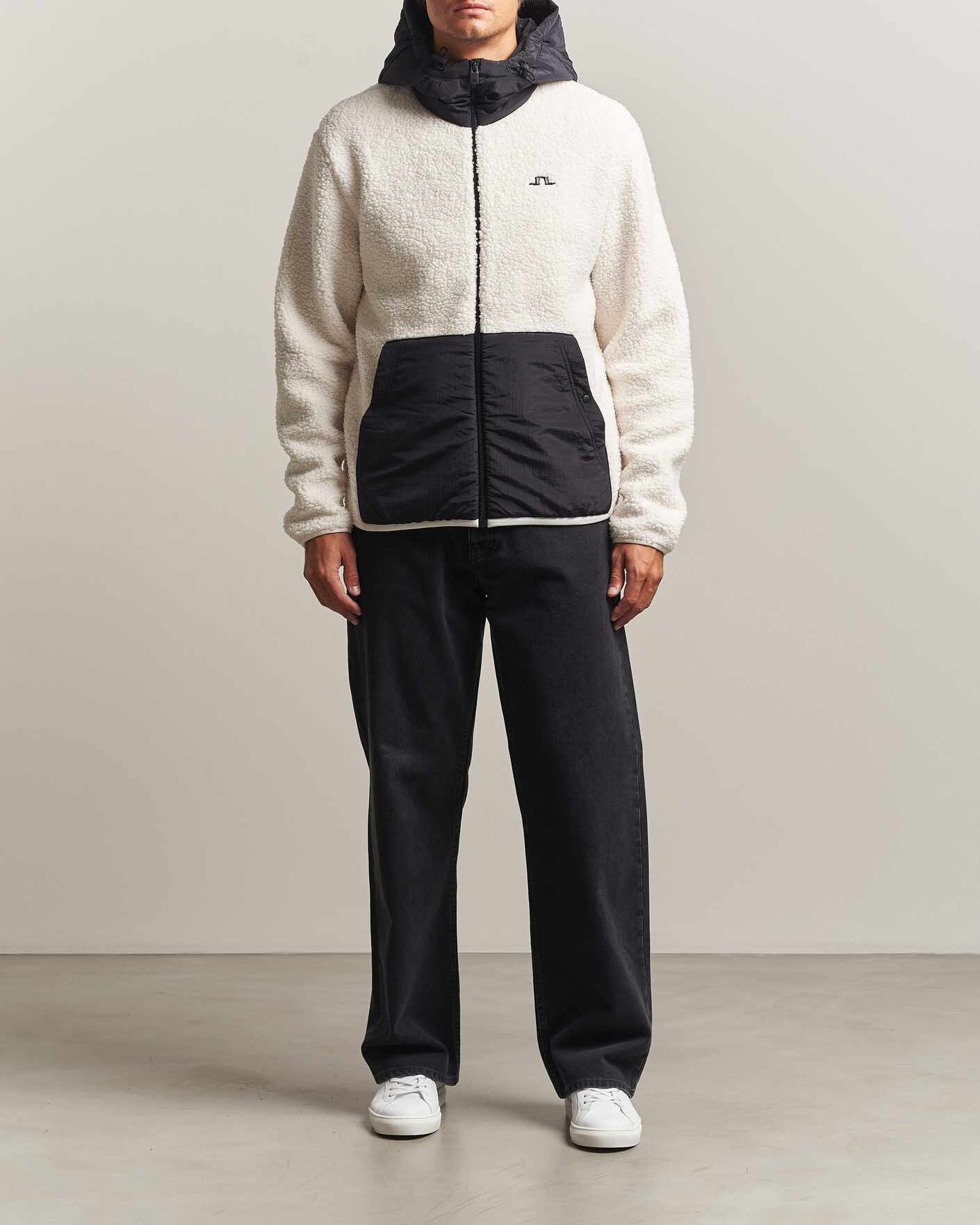 Herre | Trøjer | J.Lindeberg | Varek Hybrid Hooded Full Zip Tofu