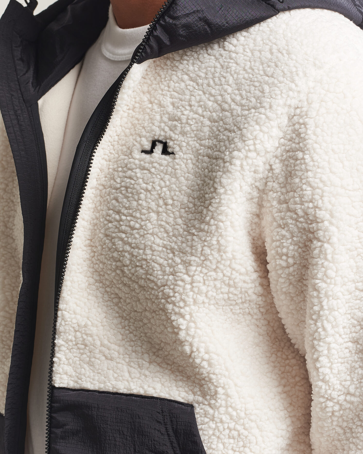 Herre | Trøjer | J.Lindeberg | Varek Hybrid Hooded Full Zip Tofu