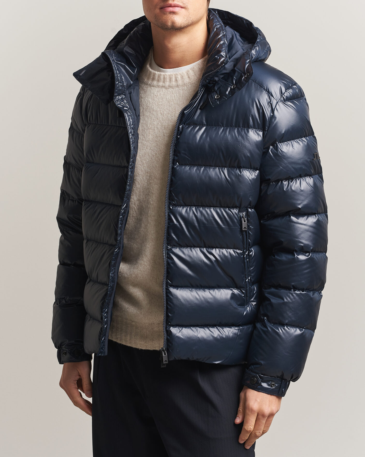 Herre | Jakker | J.Lindeberg | Creek Light Hooded Down Jacket JL Navy