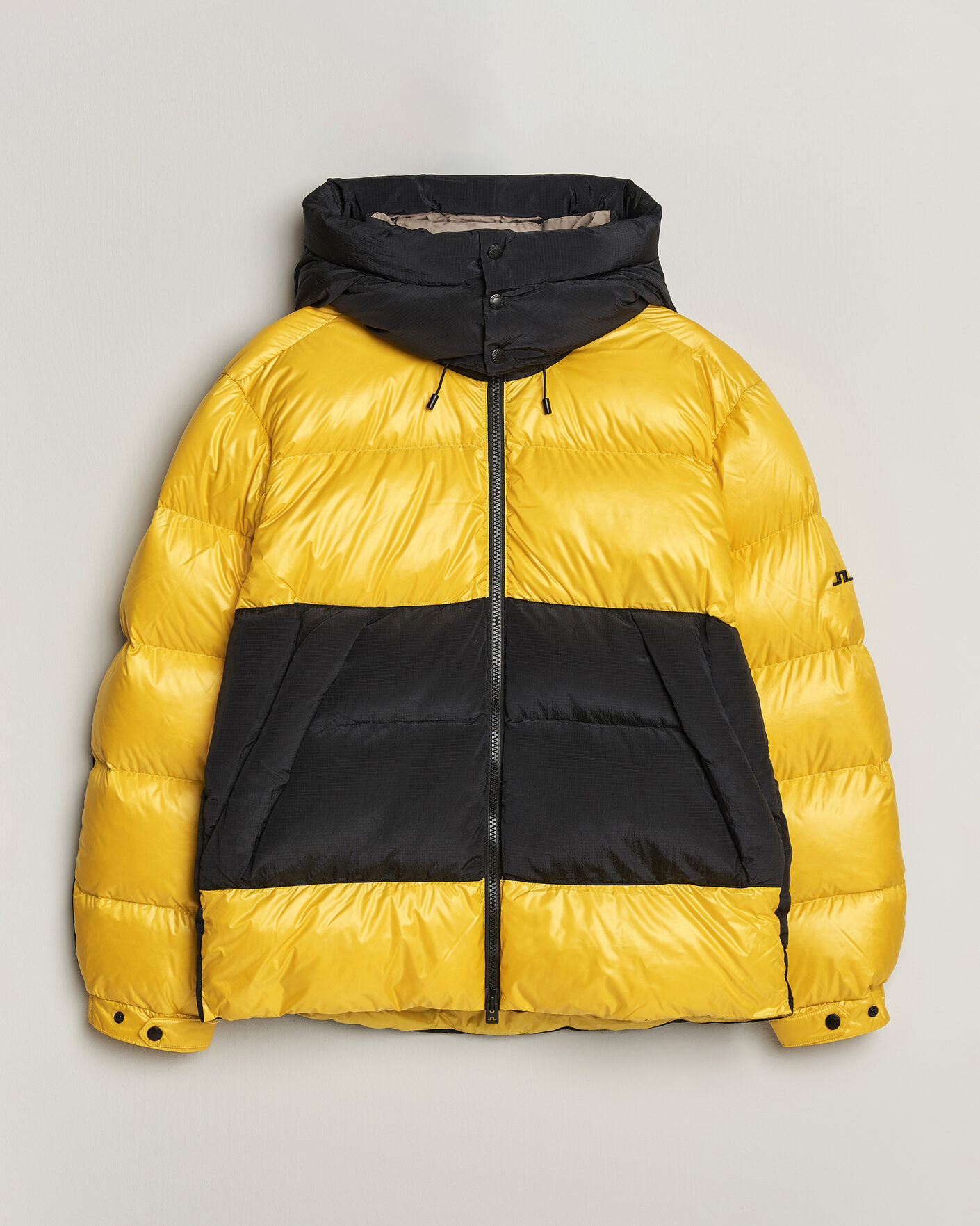 Herre | Jakker | J.Lindeberg | Creek Block Hooded Down Jacket Bumblebee