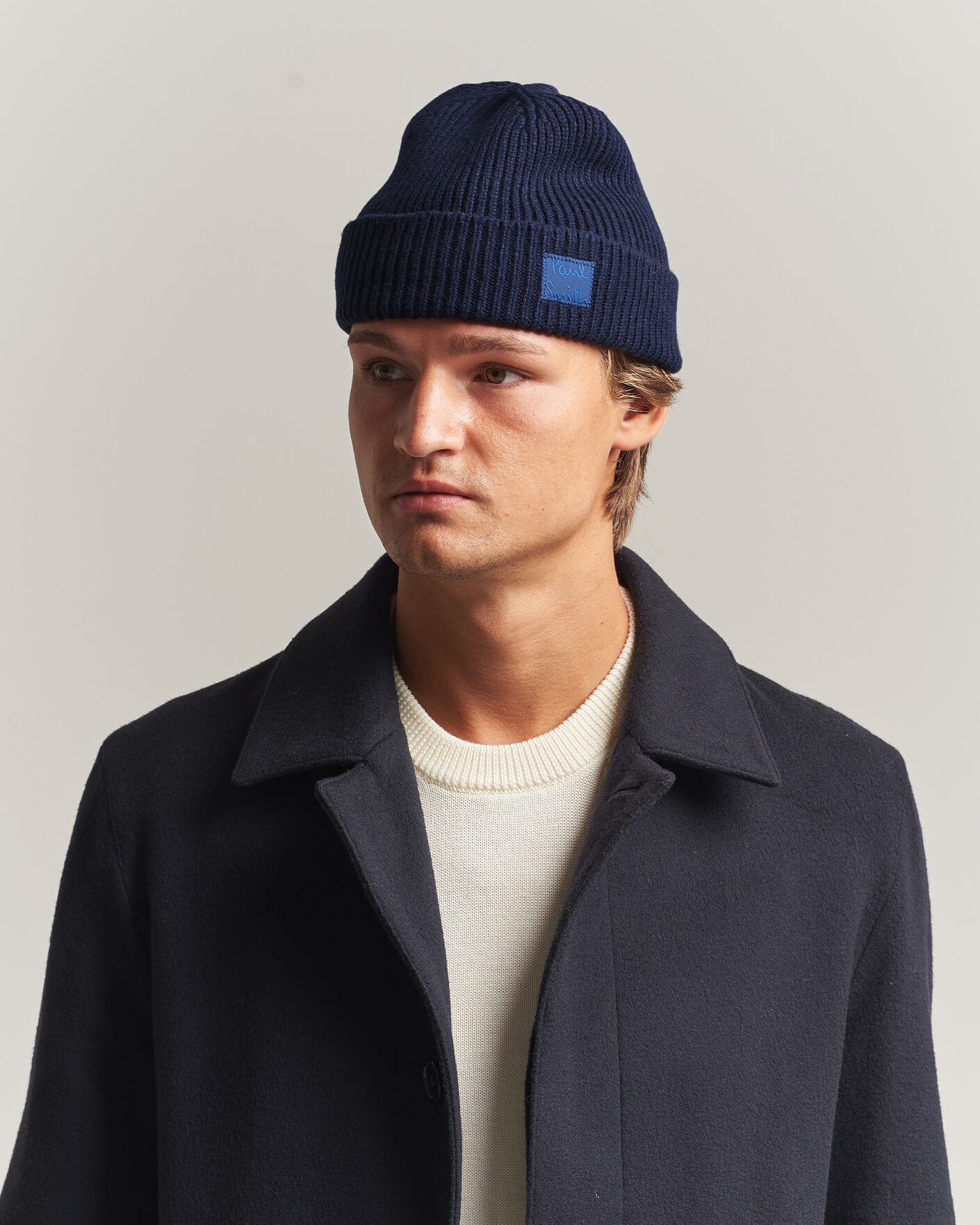 Herre | Huer | Paul Smith | Cashmere Beanie Navy
