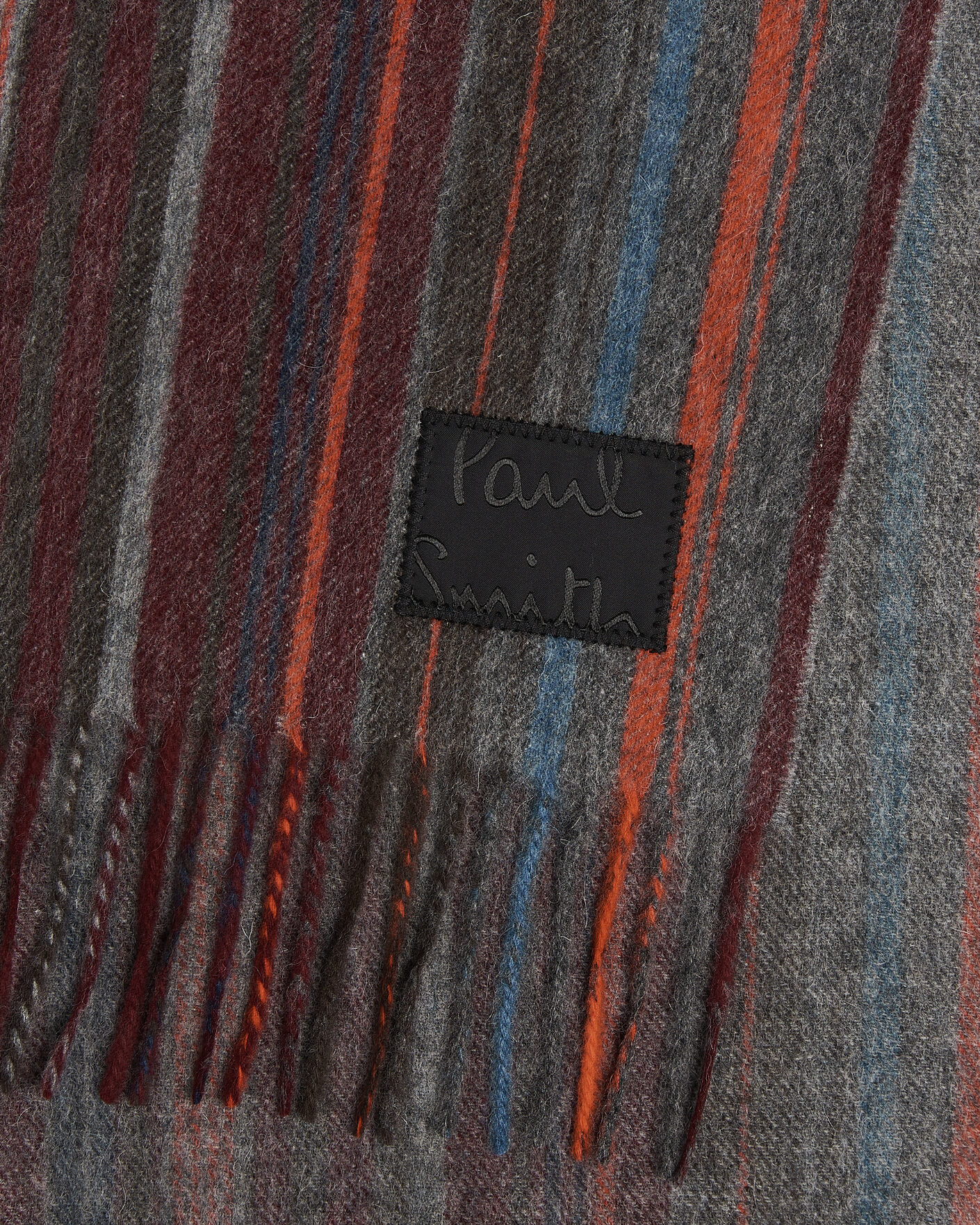 Herre | Halstørklæder | Paul Smith | Lambswool Striped Scarf Red