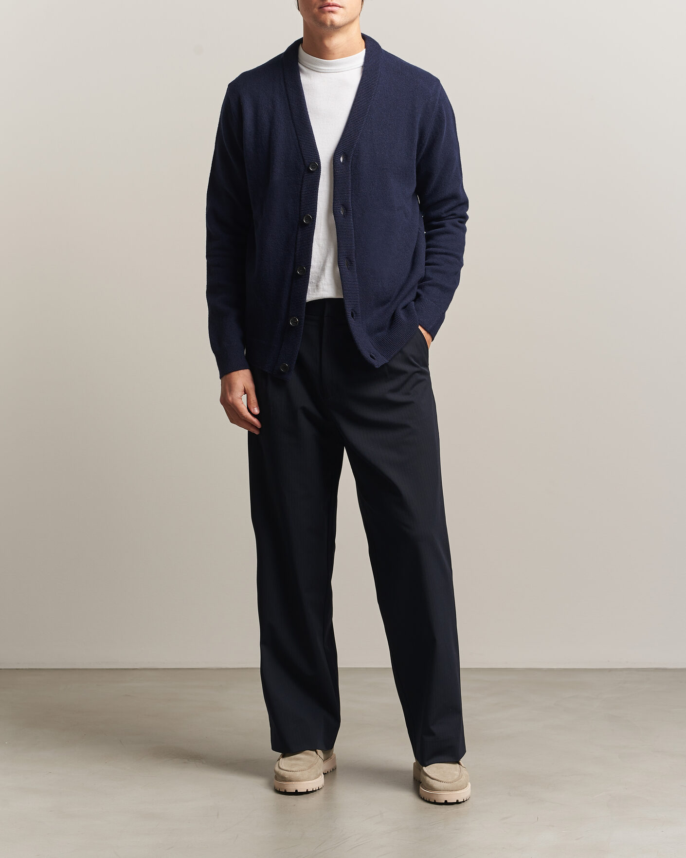 Herre | Trøjer | PS Paul Smith | Wool Knitted Cardigan Navy