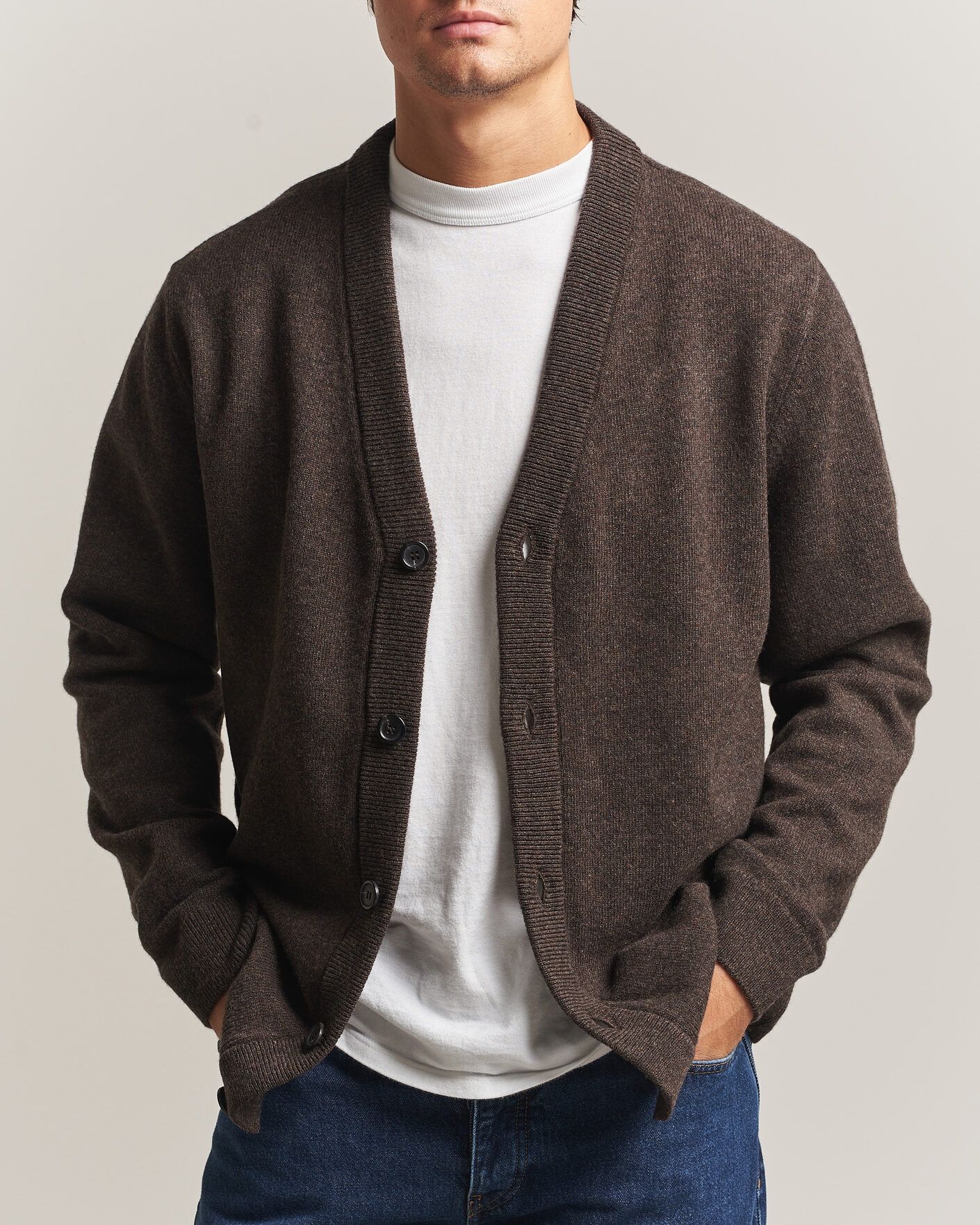 Herre | Trøjer | PS Paul Smith | Wool Knitted Cardigan Brown