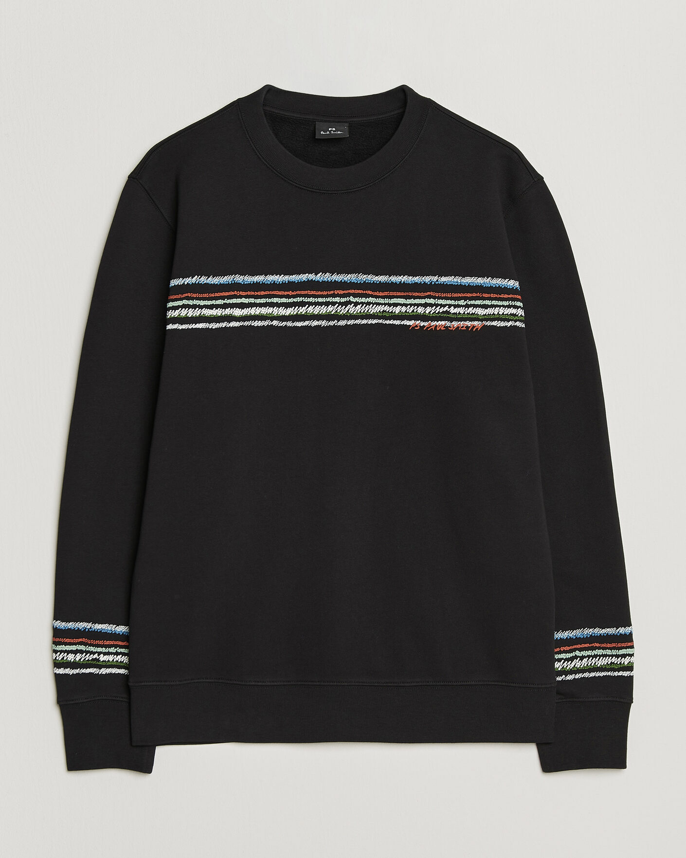 Herre | Trøjer | PS Paul Smith | Stripes Crew Neck Sweatshirt Black