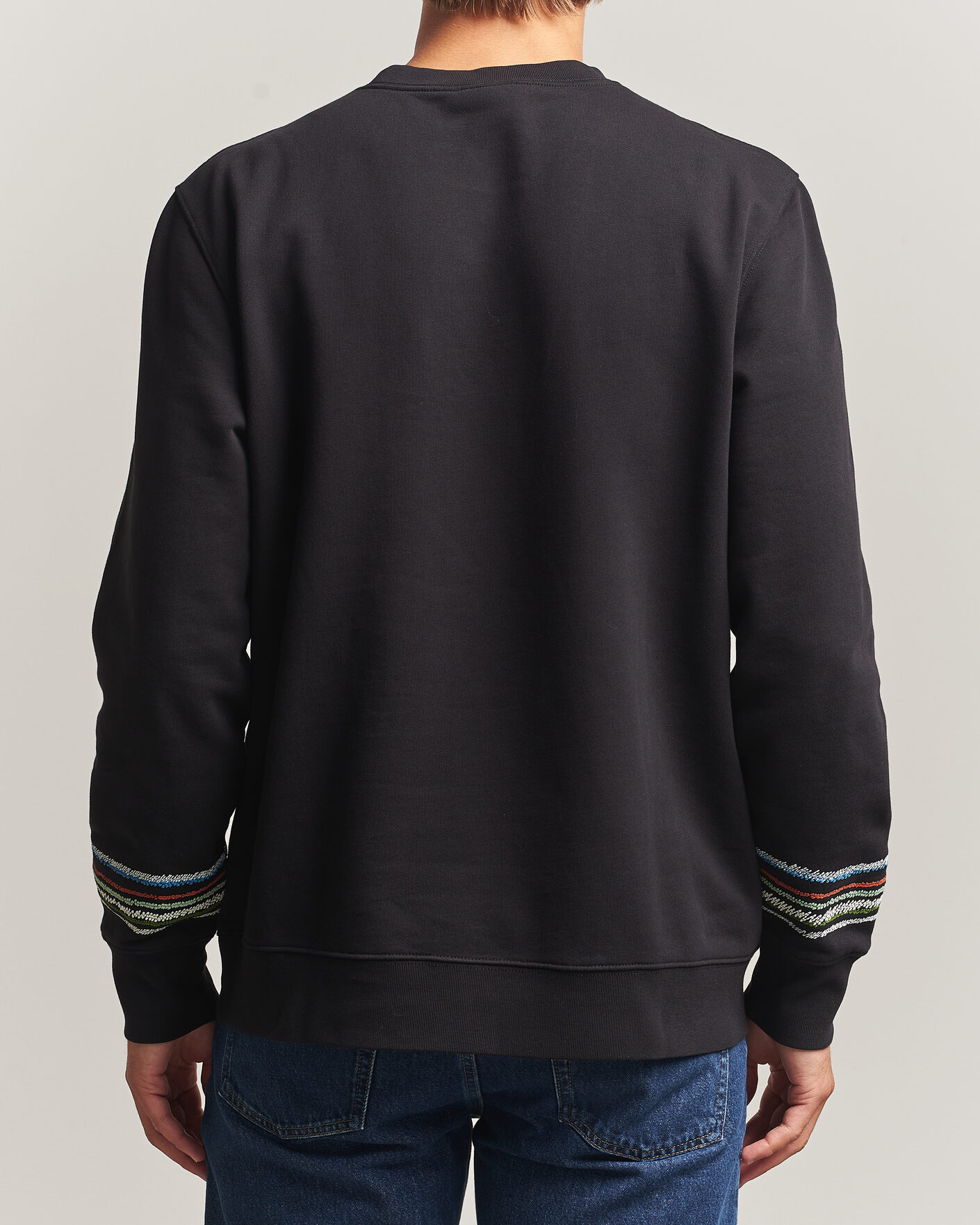 Herre | Trøjer | PS Paul Smith | Stripes Crew Neck Sweatshirt Black