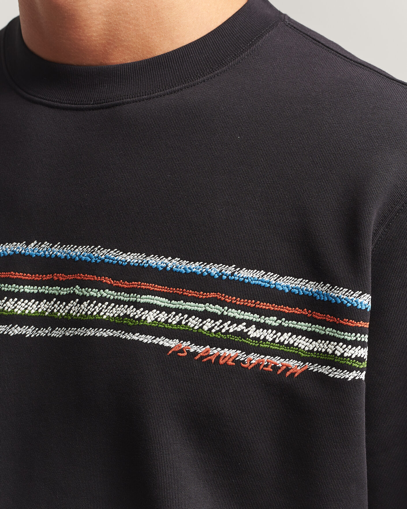 Herre | Trøjer | PS Paul Smith | Stripes Crew Neck Sweatshirt Black