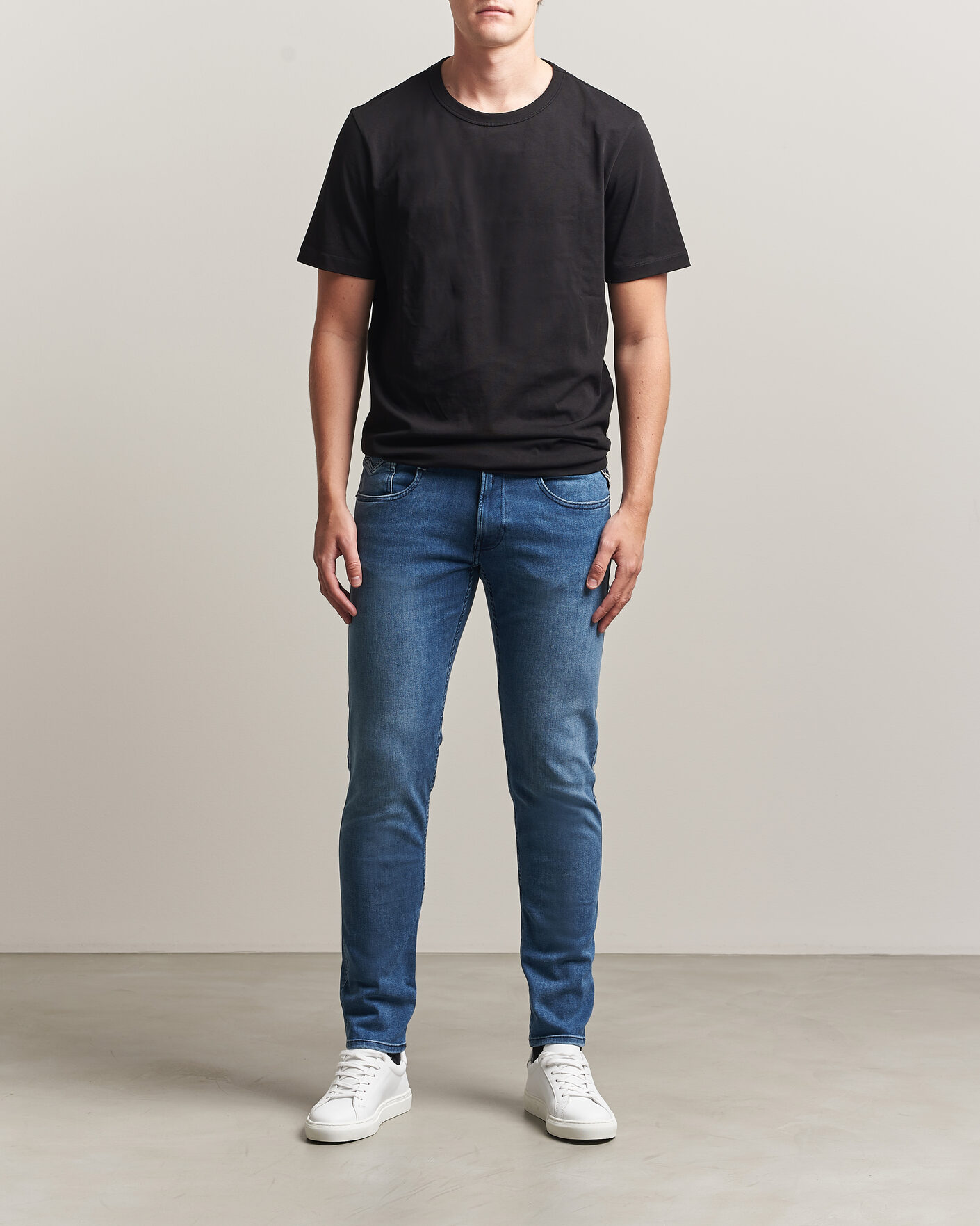 Herre | Jeans | Replay | Anbass Powerstretch Jeans Medium Blue