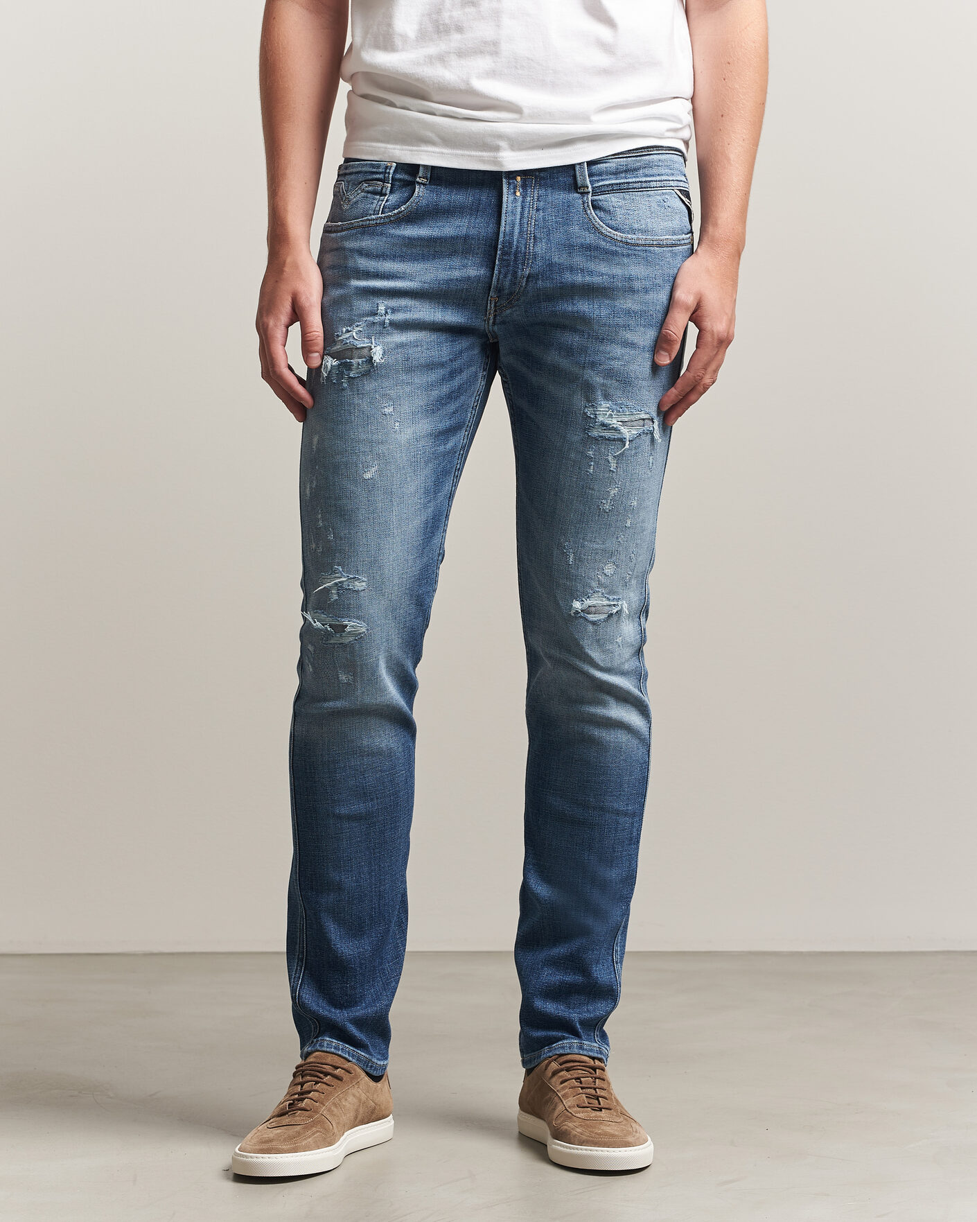 Herre | Jeans | Replay | Anbass 10 Years Wash Jeans Medium Blue
