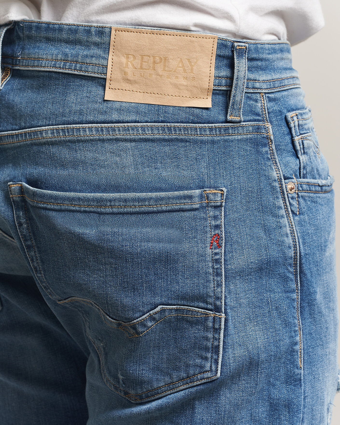 Herre | Jeans | Replay | Rocco Comfort Fit Super Stretch DNA Jeans Medium Blue