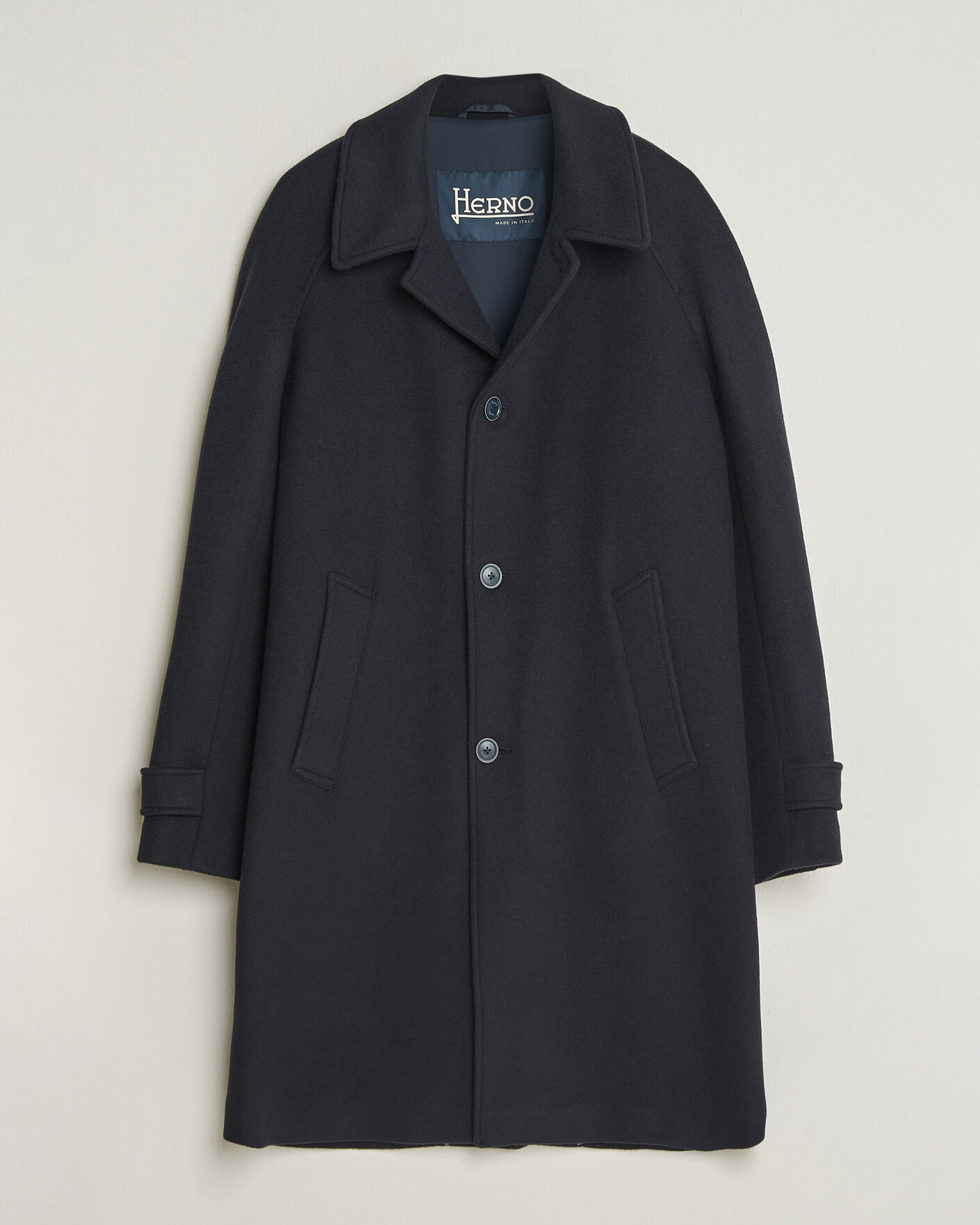 Herre | Jakker | Herno | Raglan Wool Coat Navy