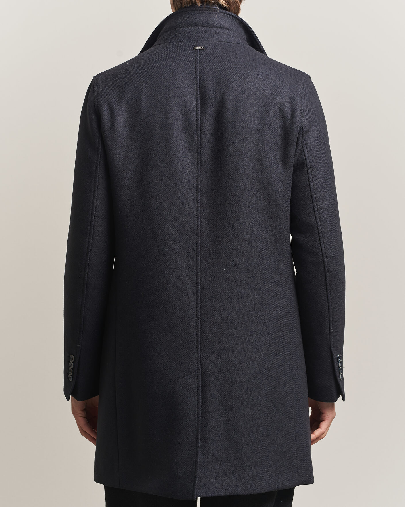 Herre | Jakker | Herno | Wool Zip Coat Navy