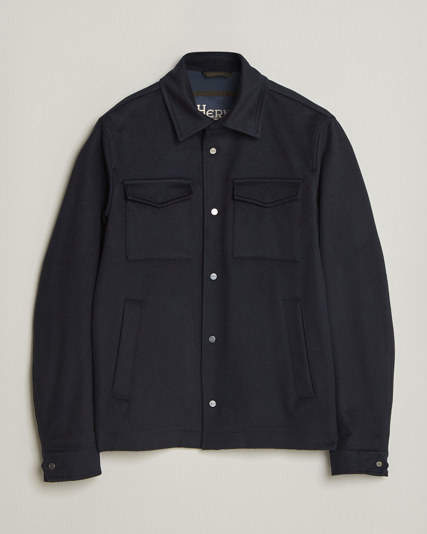 Herre | Jakker | Herno | Cashmere Overshirt Navy
