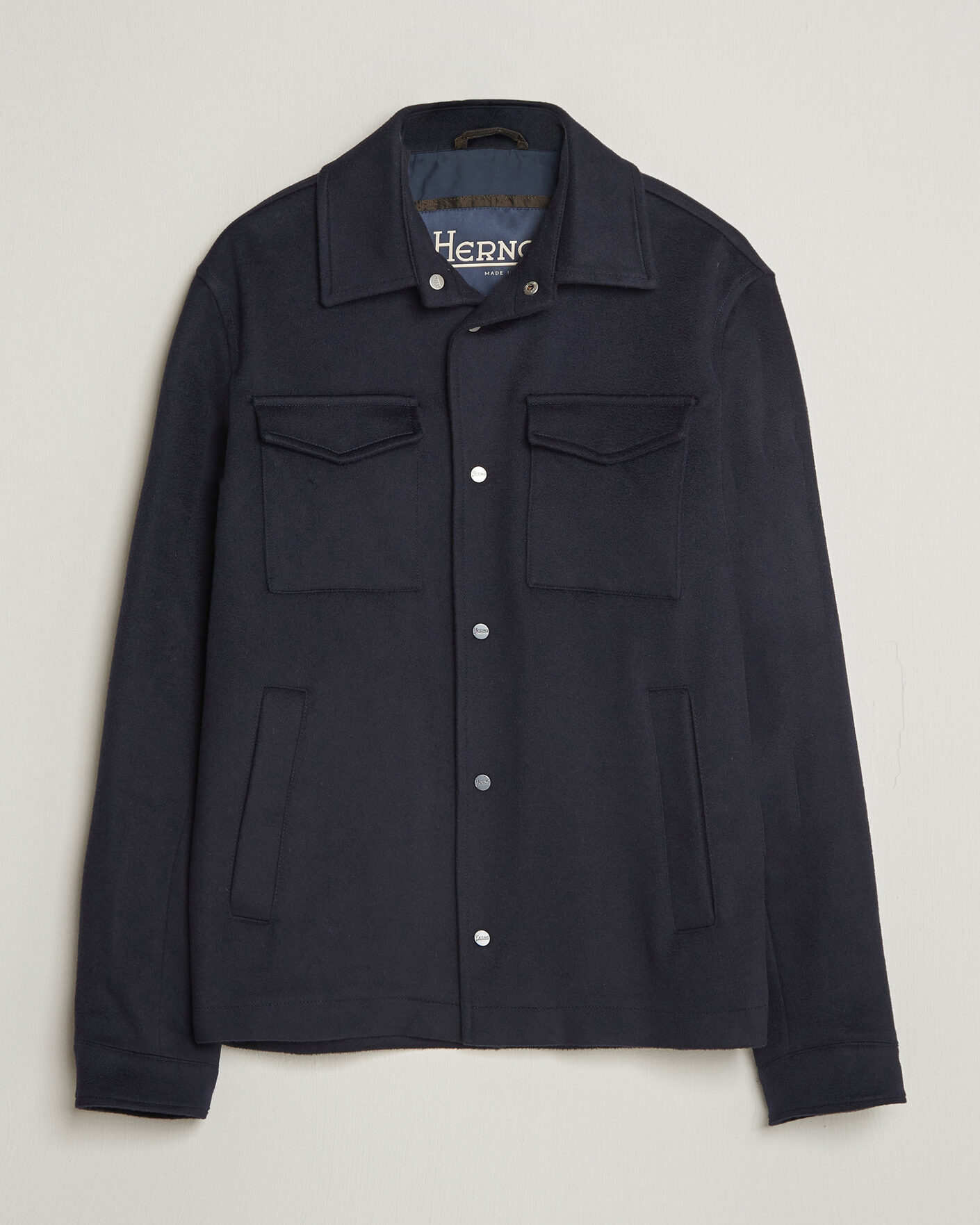 Herre | Jakker | Herno | Cashmere Overshirt Navy