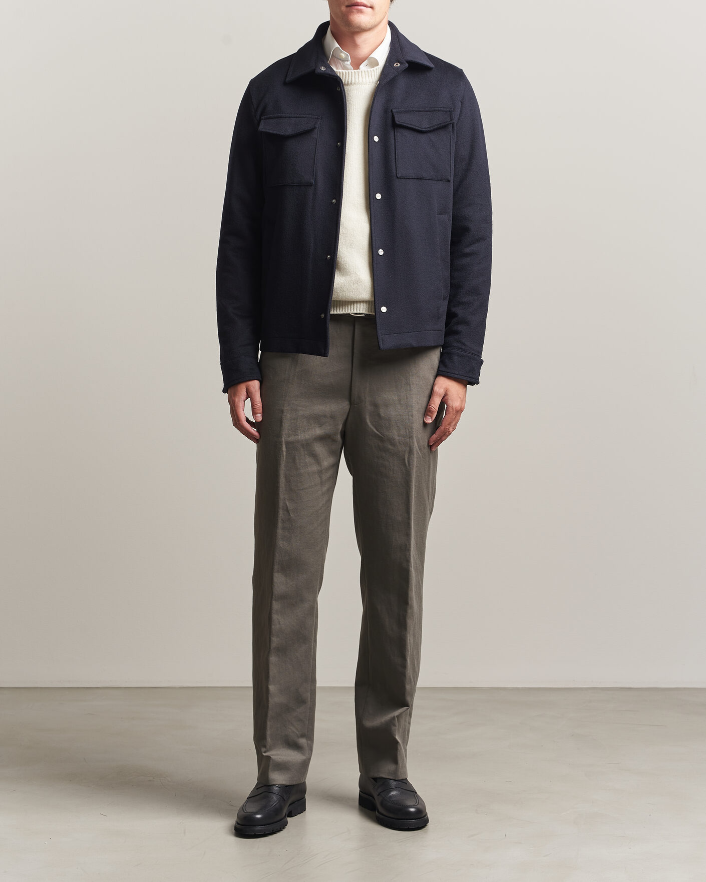 Herre |  | Herno | Cashmere Overshirt Navy