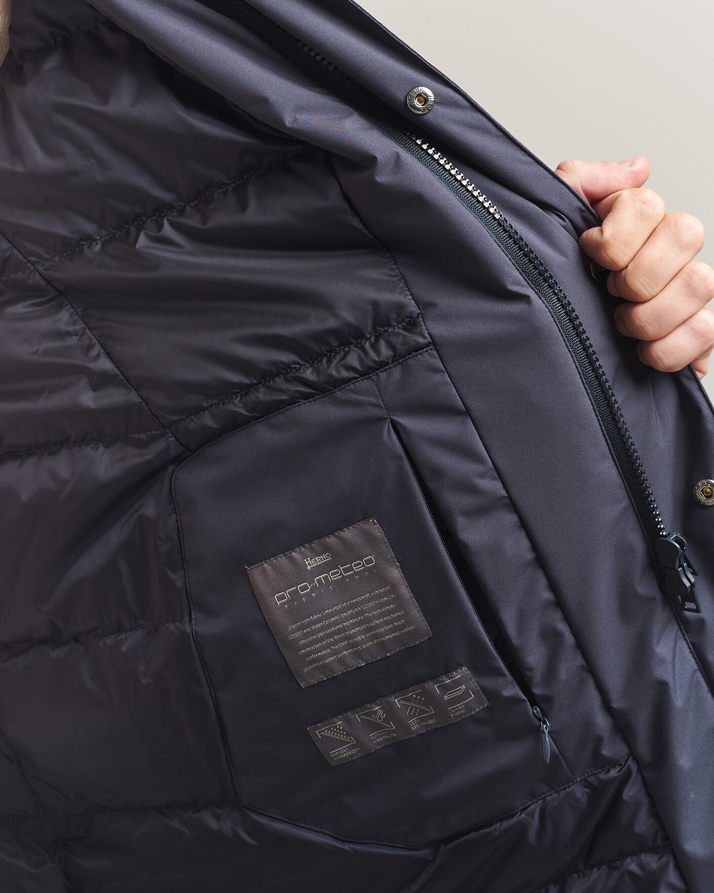 Herre | Jakker | Herno | Waterproof Nylon Coat Navy