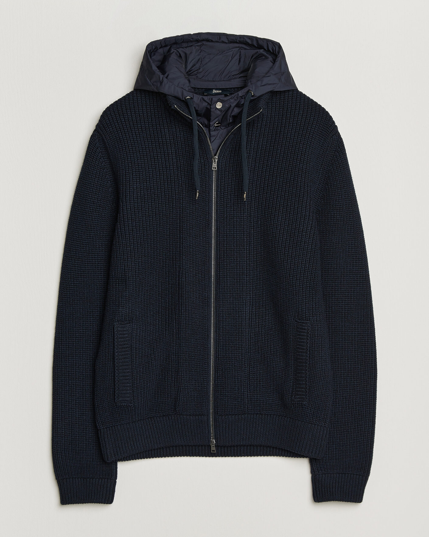 Herre | Trøjer | Herno | Full Zip Knit Cardigan Navy