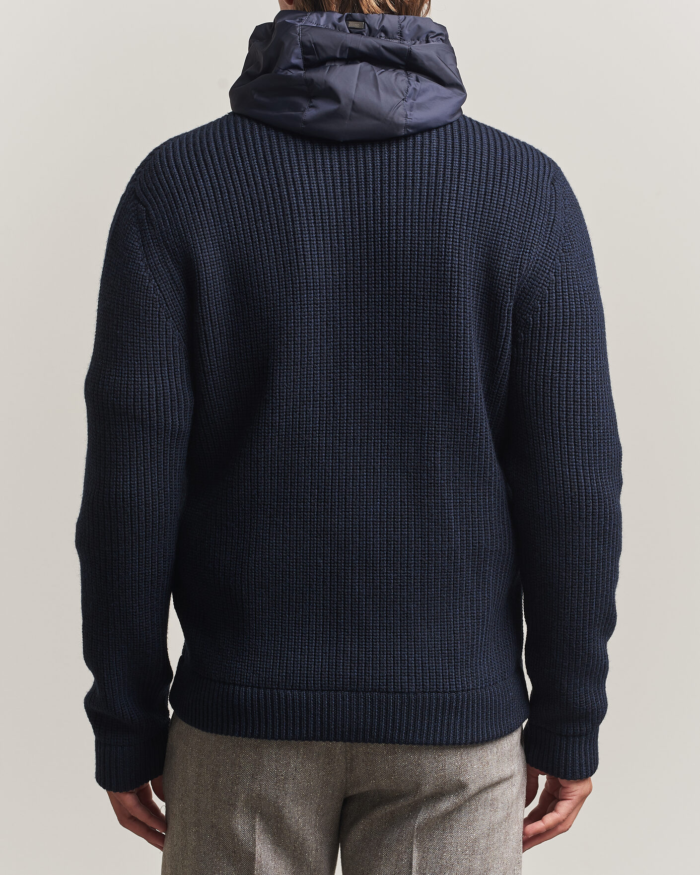 Herre | Trøjer | Herno | Full Zip Knit Cardigan Navy