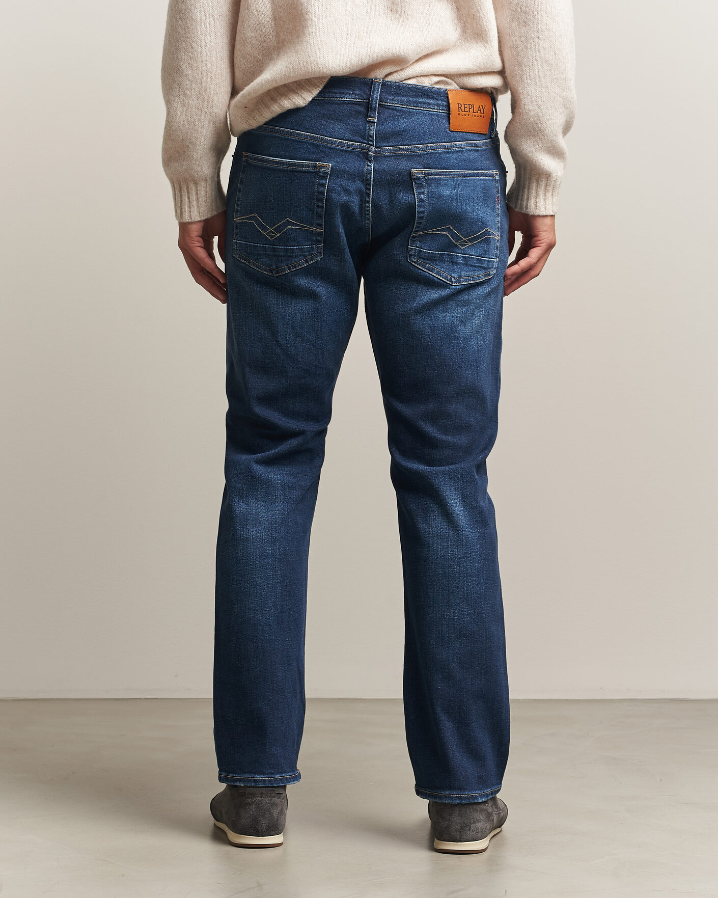 Herre | Jeans | Replay | Aideen Straight Fit Jeans Dark Blue