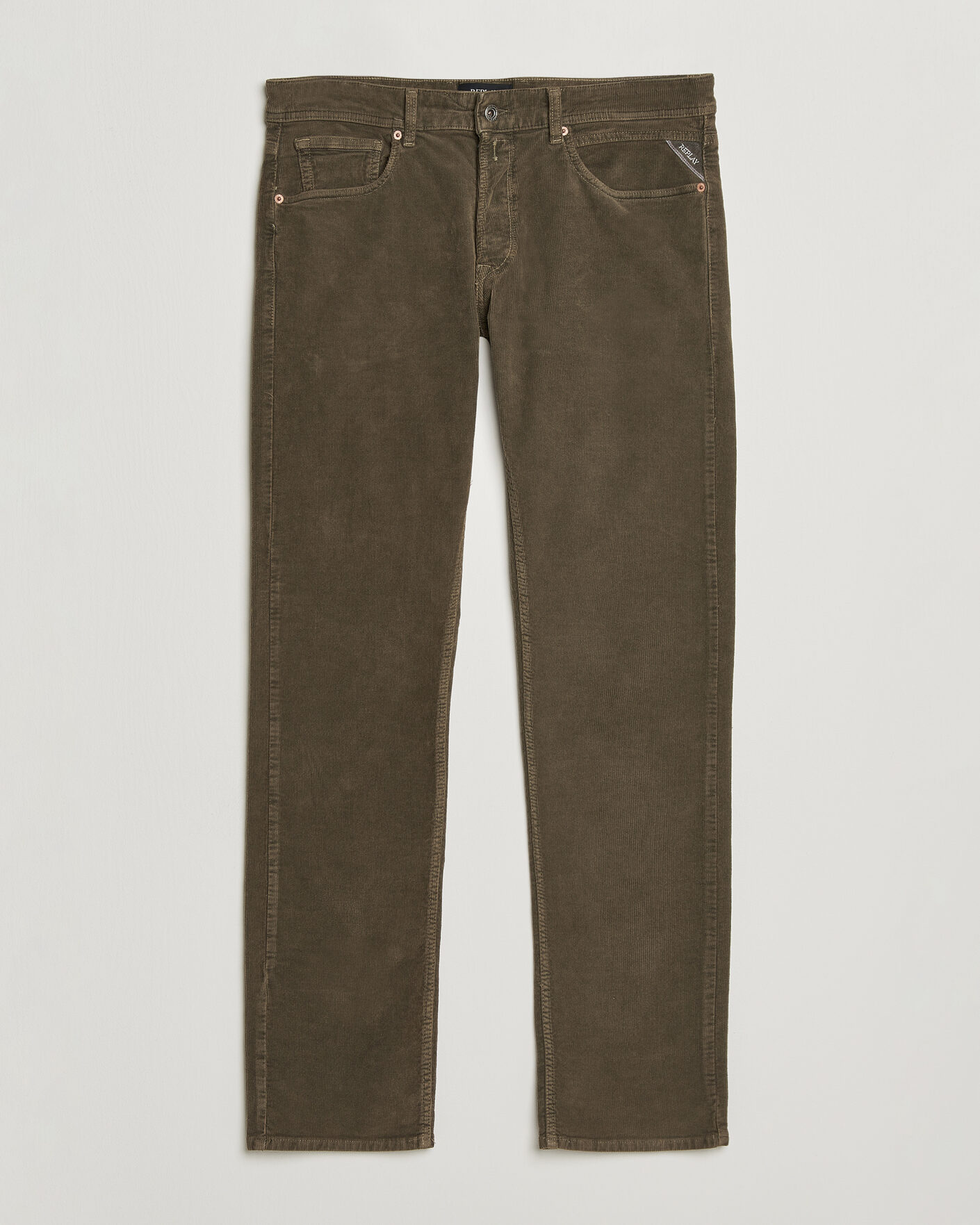 Herre | Bukser | Replay | Grover Corduroy 5-Pocket Pants Mud Green