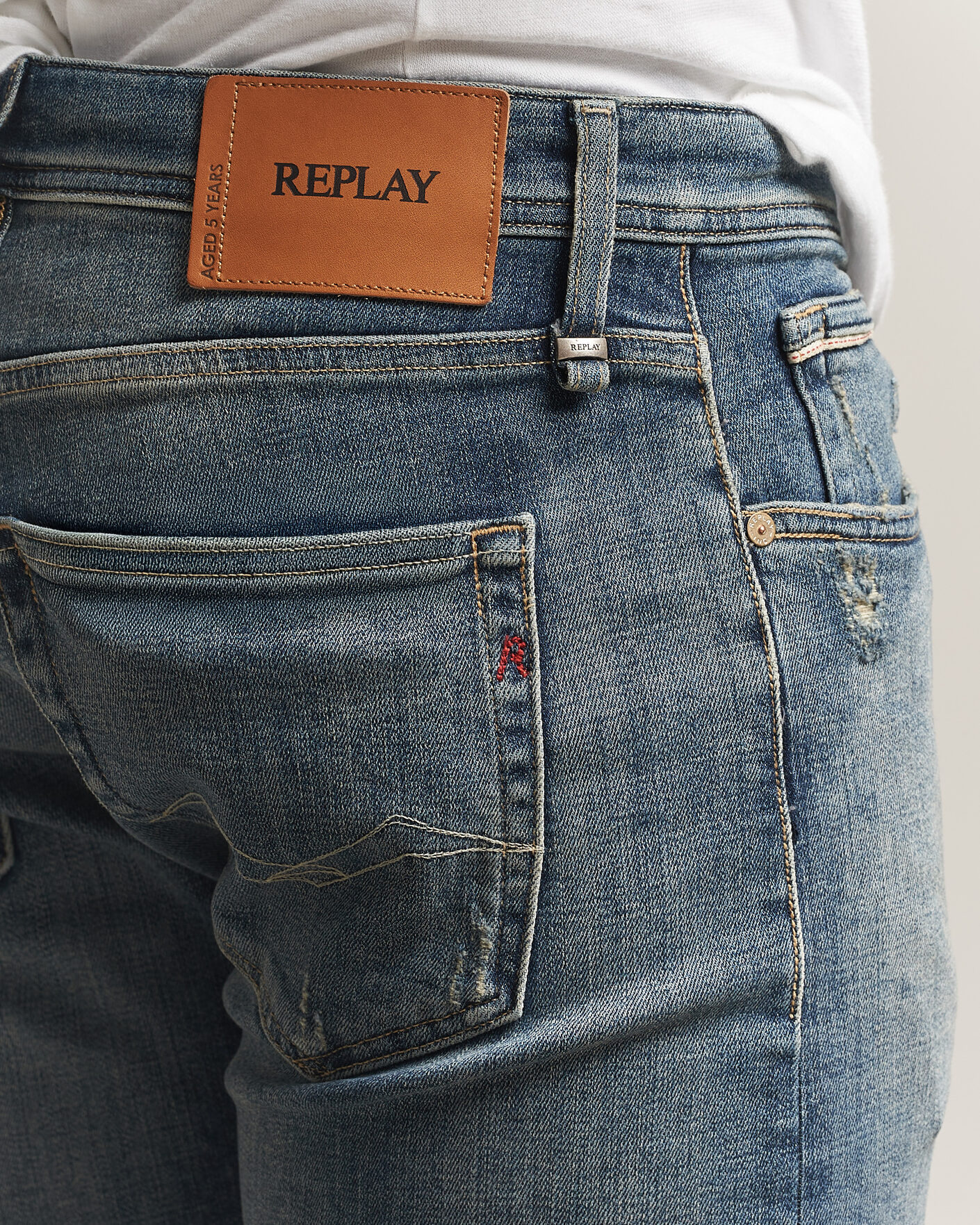 Herre | Jeans | Replay | Grover 5 Years Wash Jeans Medium Blue