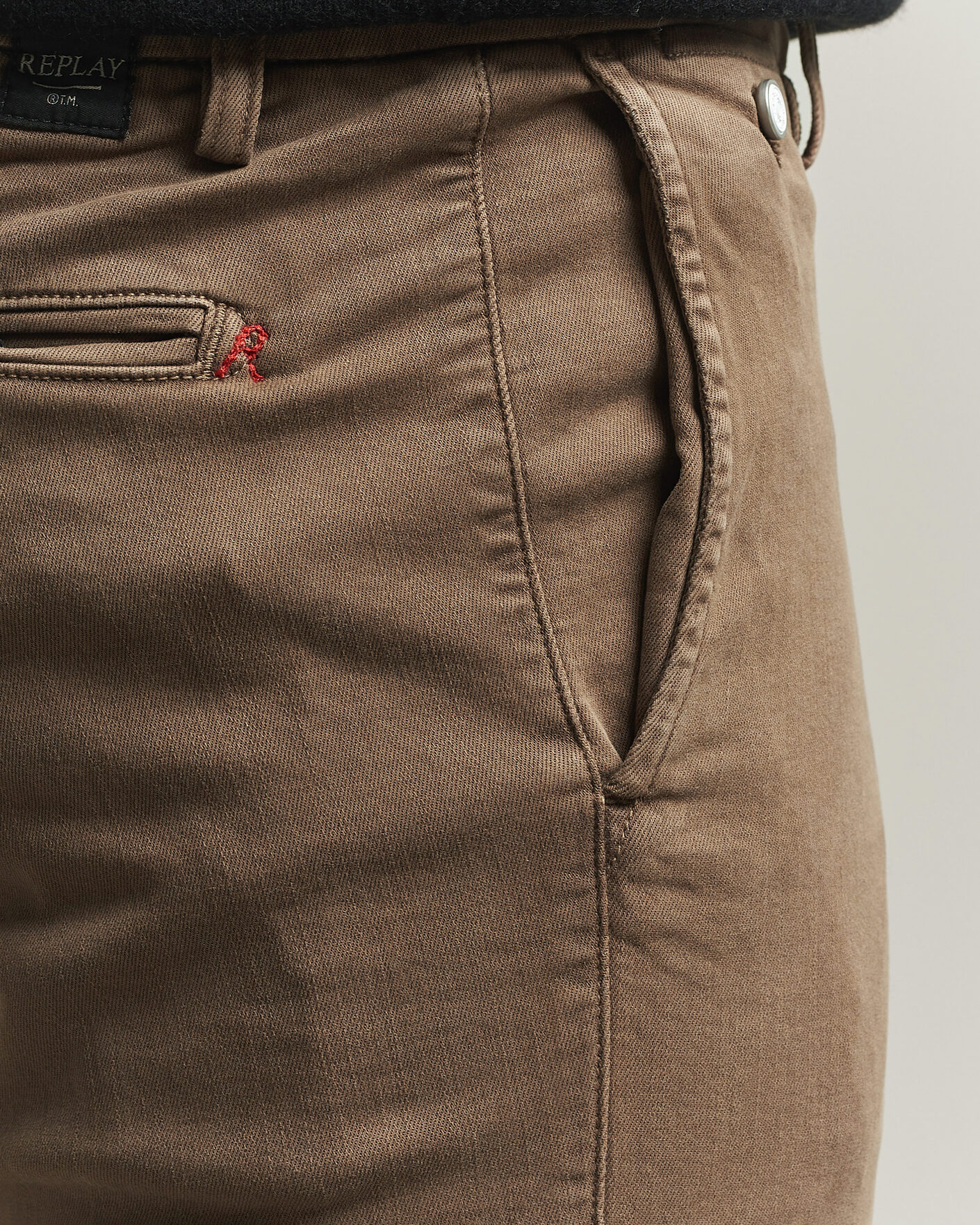 Herre | Bukser | Replay | Benni Hyperflex X-Lite Chinos Brown