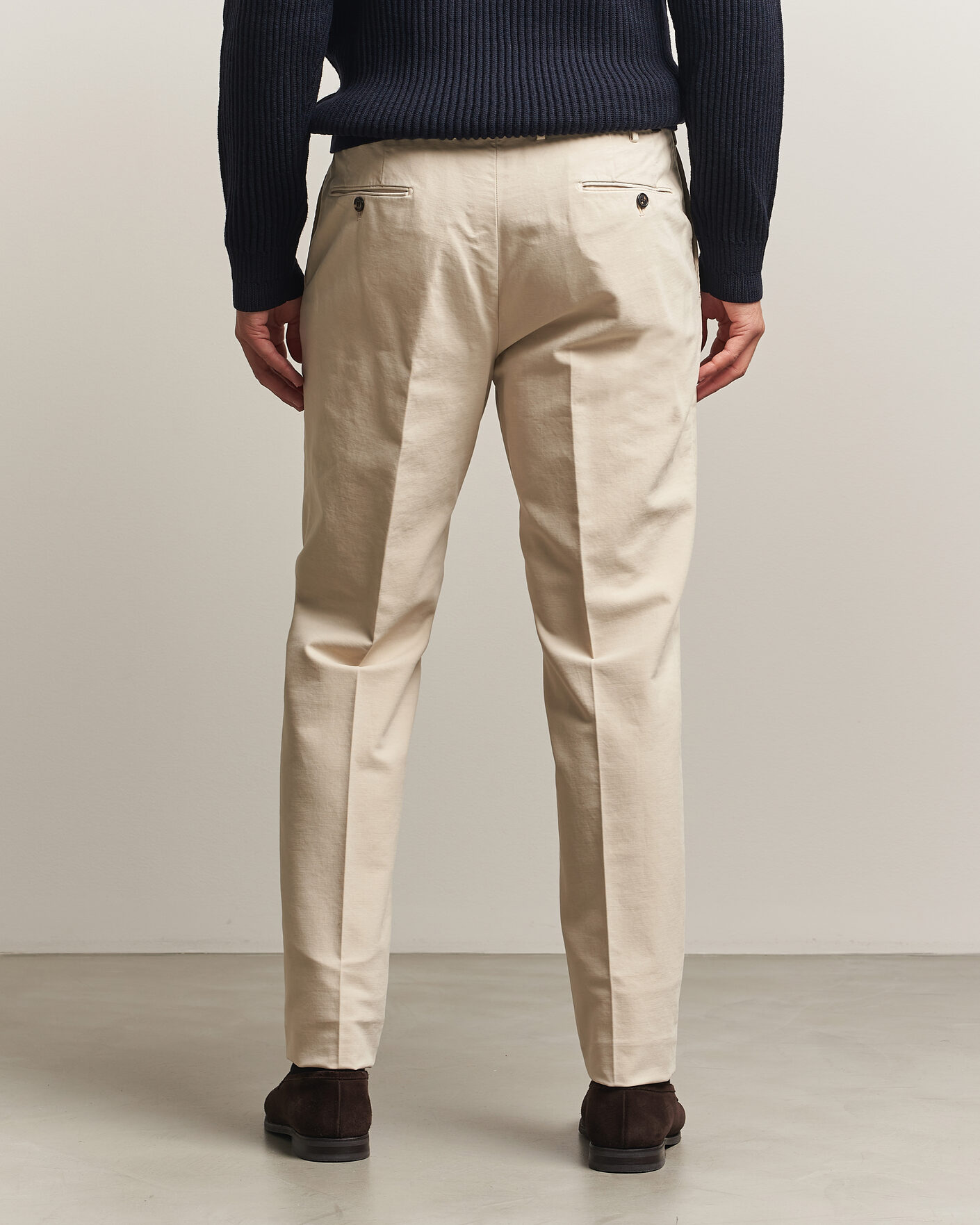 Herre | Bukser | Incotex | Regular Fit Soft Cotton Stretch Chinos Off White