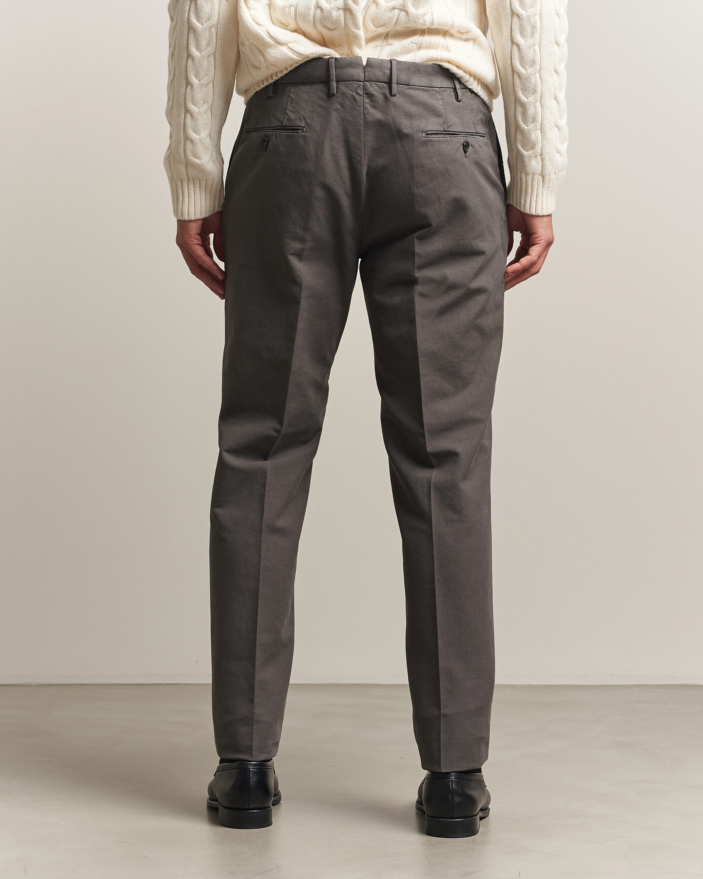 Herre | Bukser | Incotex | Regular Fit Soft Cotton Stretch Chinos Dark Grey