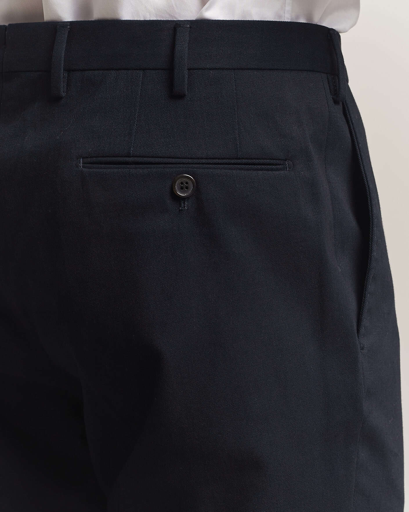 Herre | Bukser | Incotex | Regular Fit Cotton/Cashmere Trousers Navy